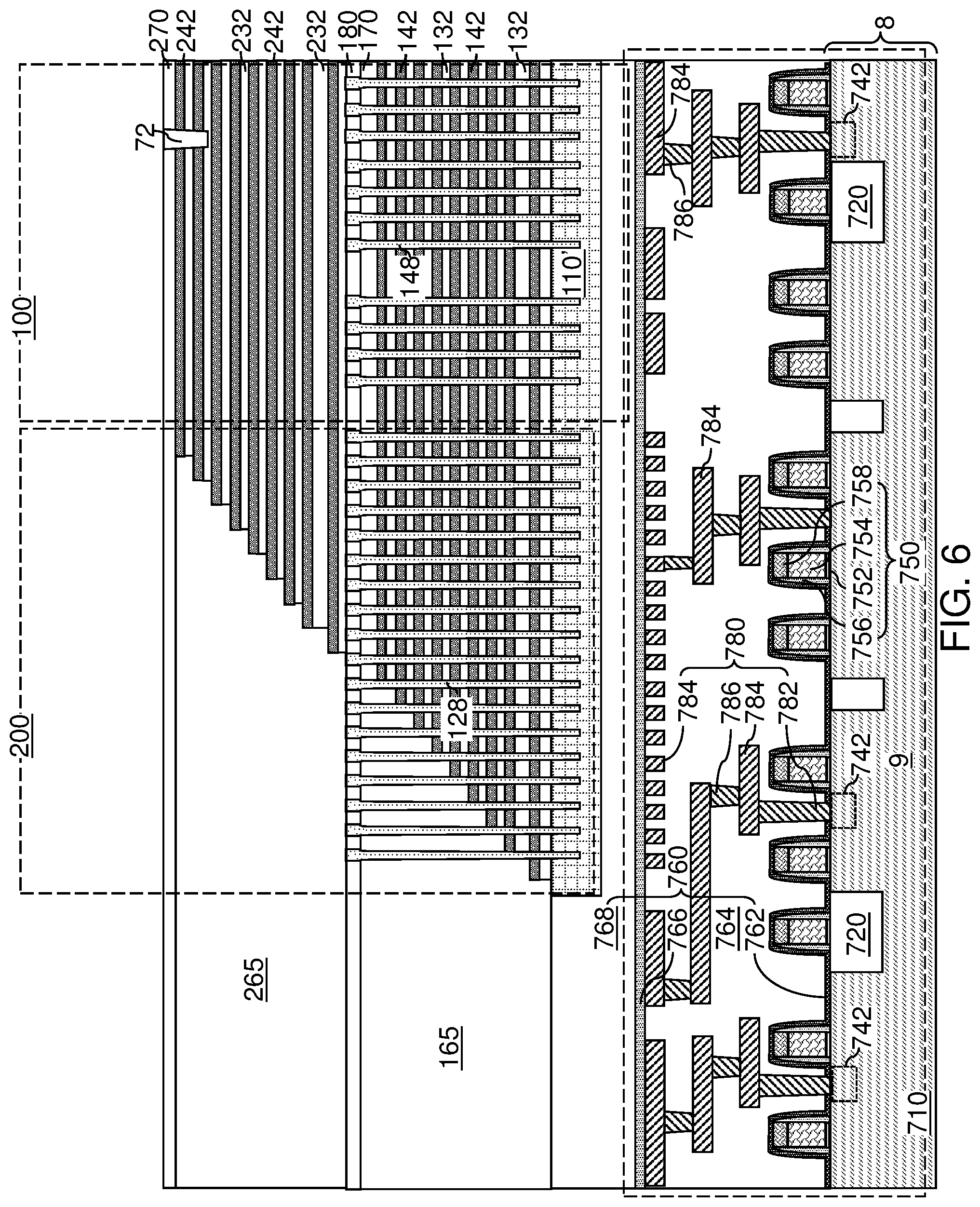 Patent US12347779 Figure 9 – Three-dimensional memory device with source line isolation and method of making the same