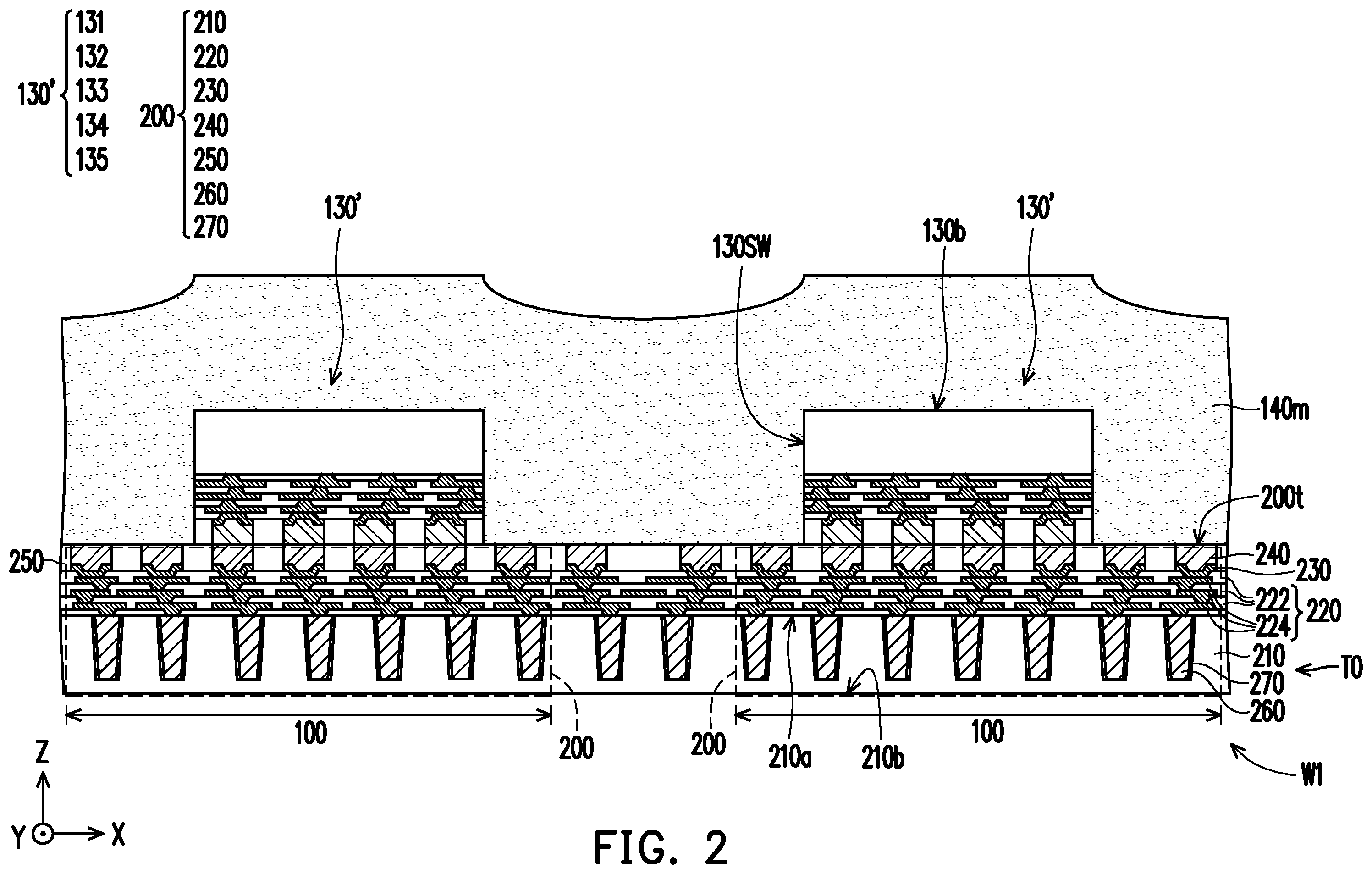 Patent US12347785 Figure 2 – Semiconductor structure and method manufacturing the same