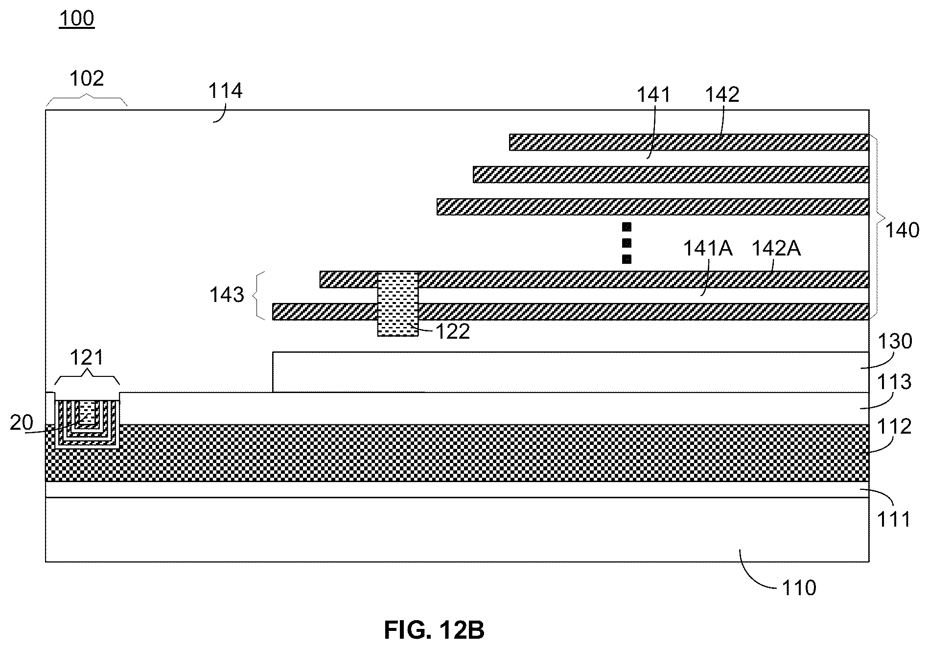 Patent US12347787 Figure 7 – Three dimensional (3D) memory device and fabrication method