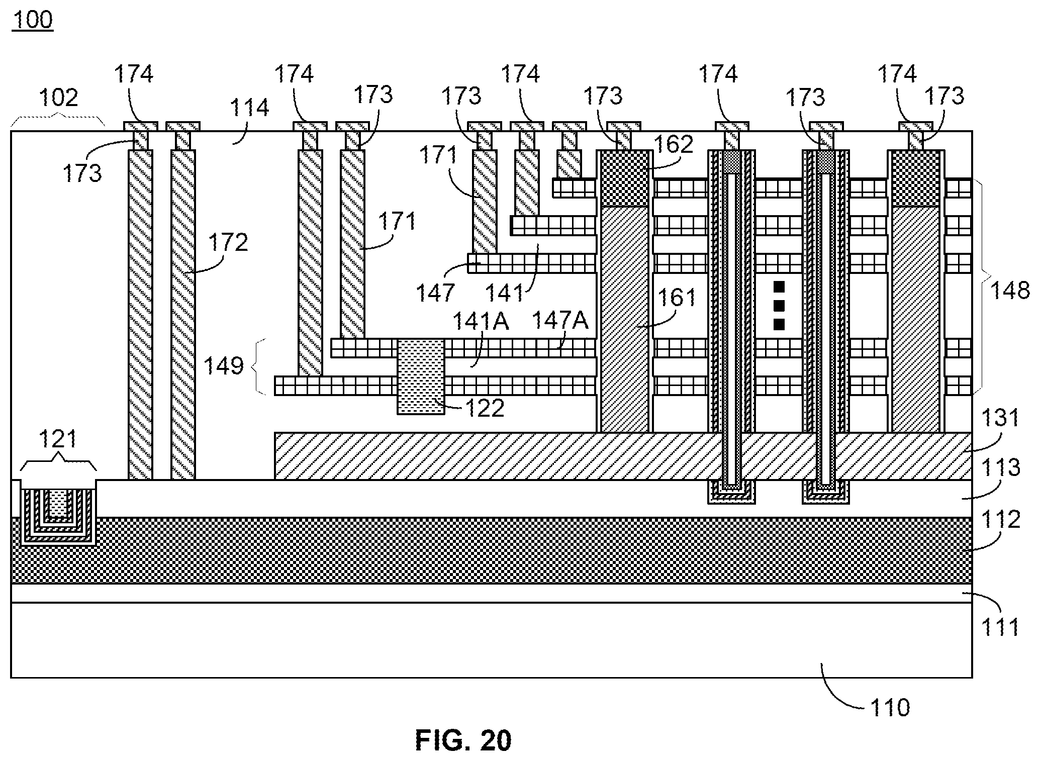 Patent US12347787 Figure 13 – Three dimensional (3D) memory device and fabrication method