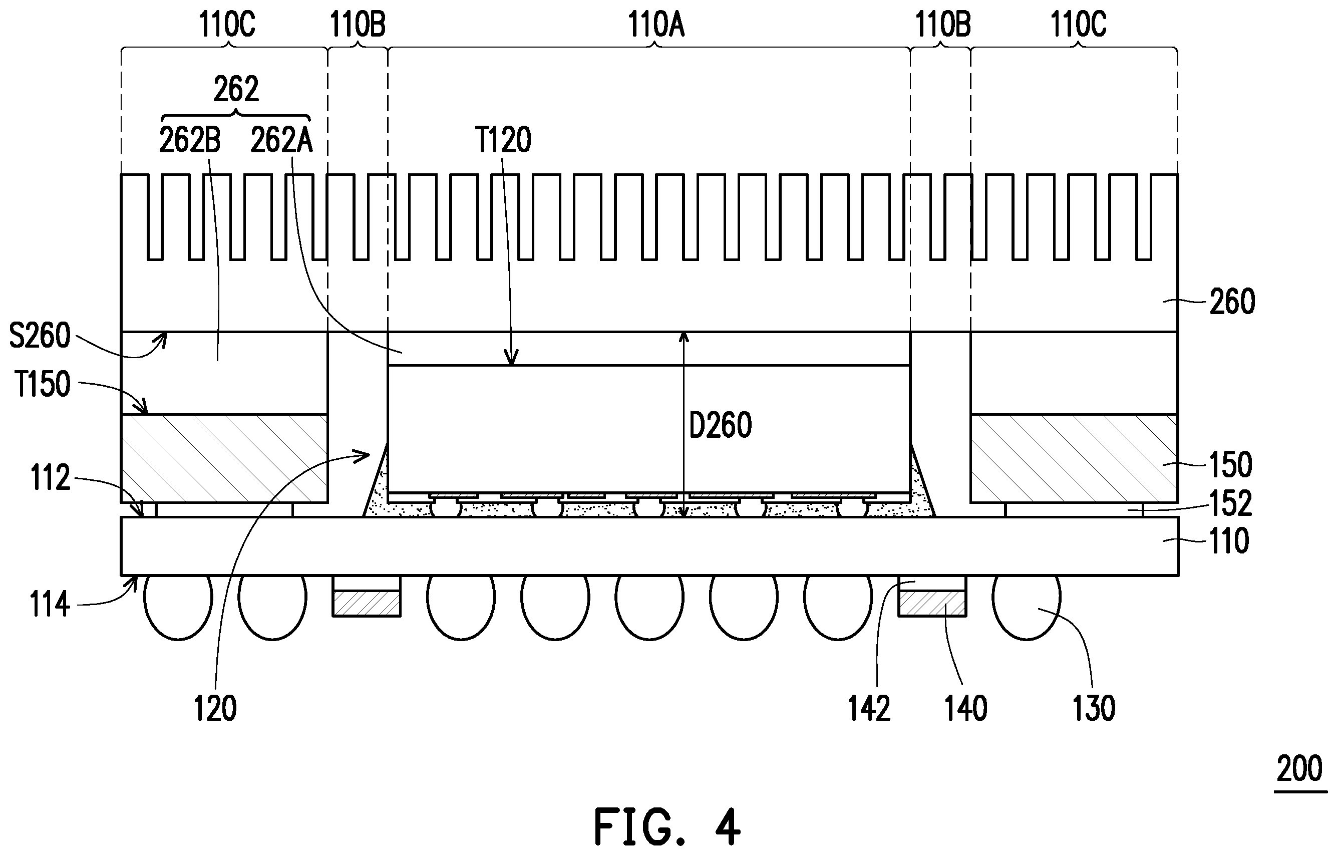 Patent US12347793 Figure 4 – Semiconductor package