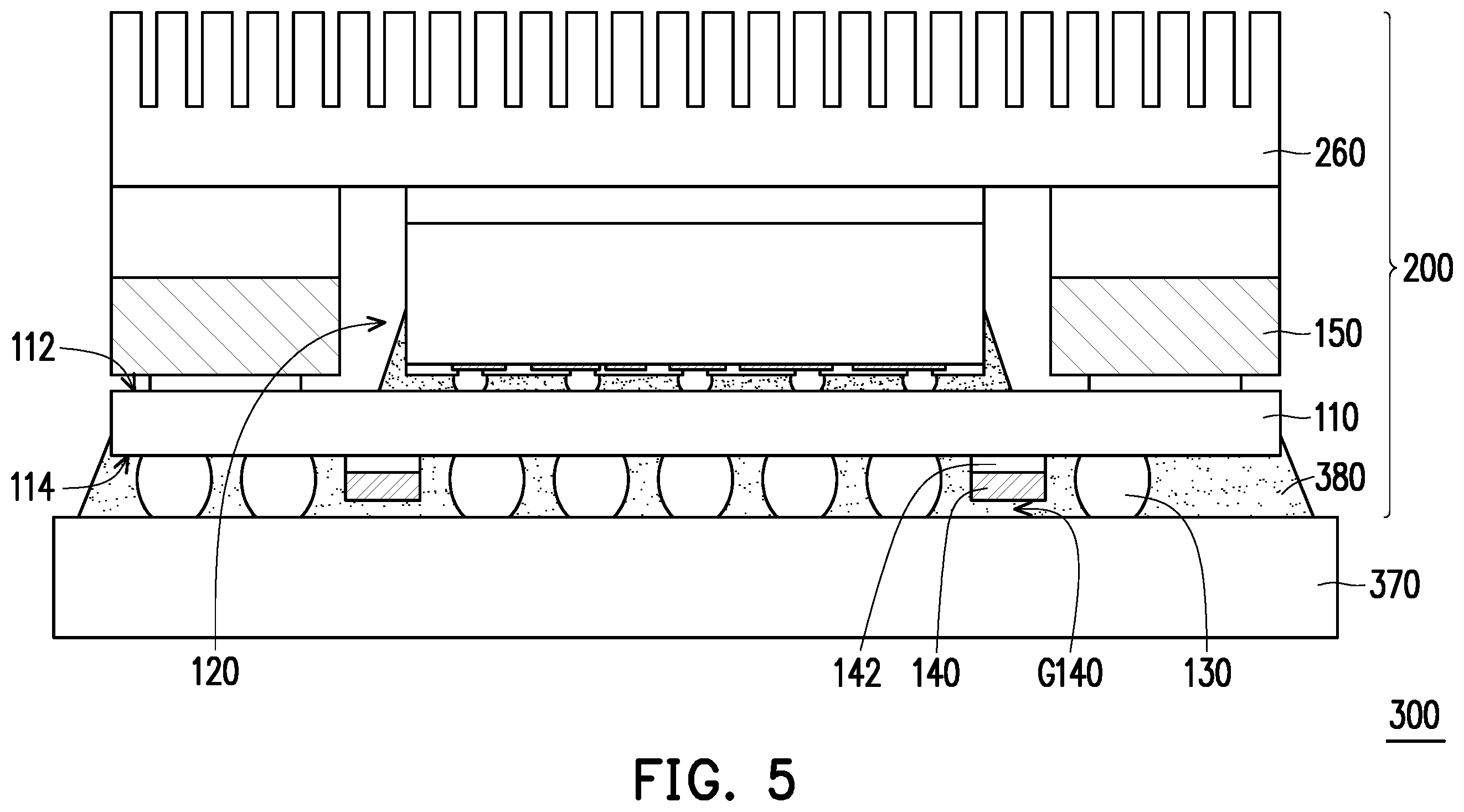 Patent US12347793 Figure 5 – Semiconductor package