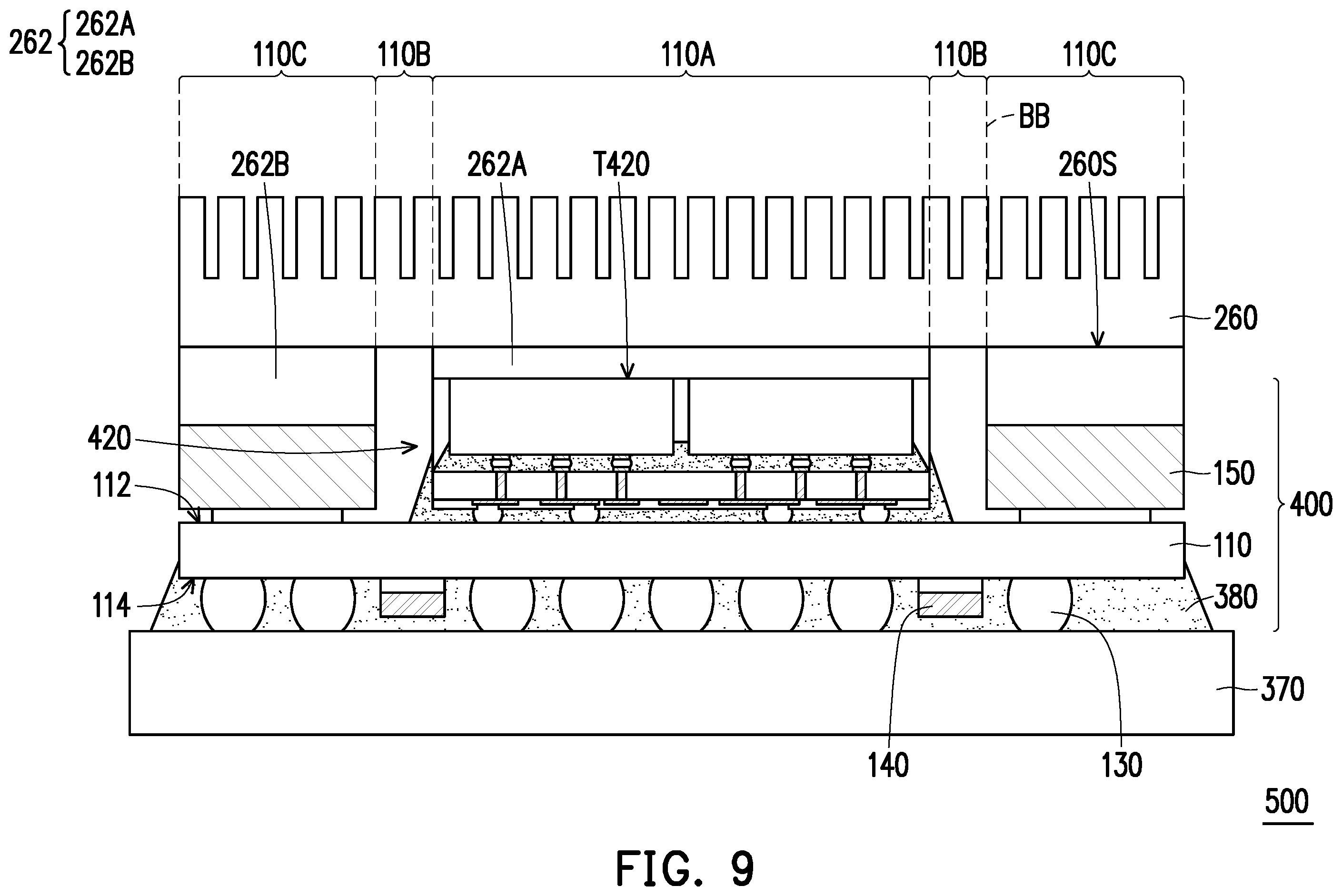 Patent US12347793 Figure 9 – Semiconductor package