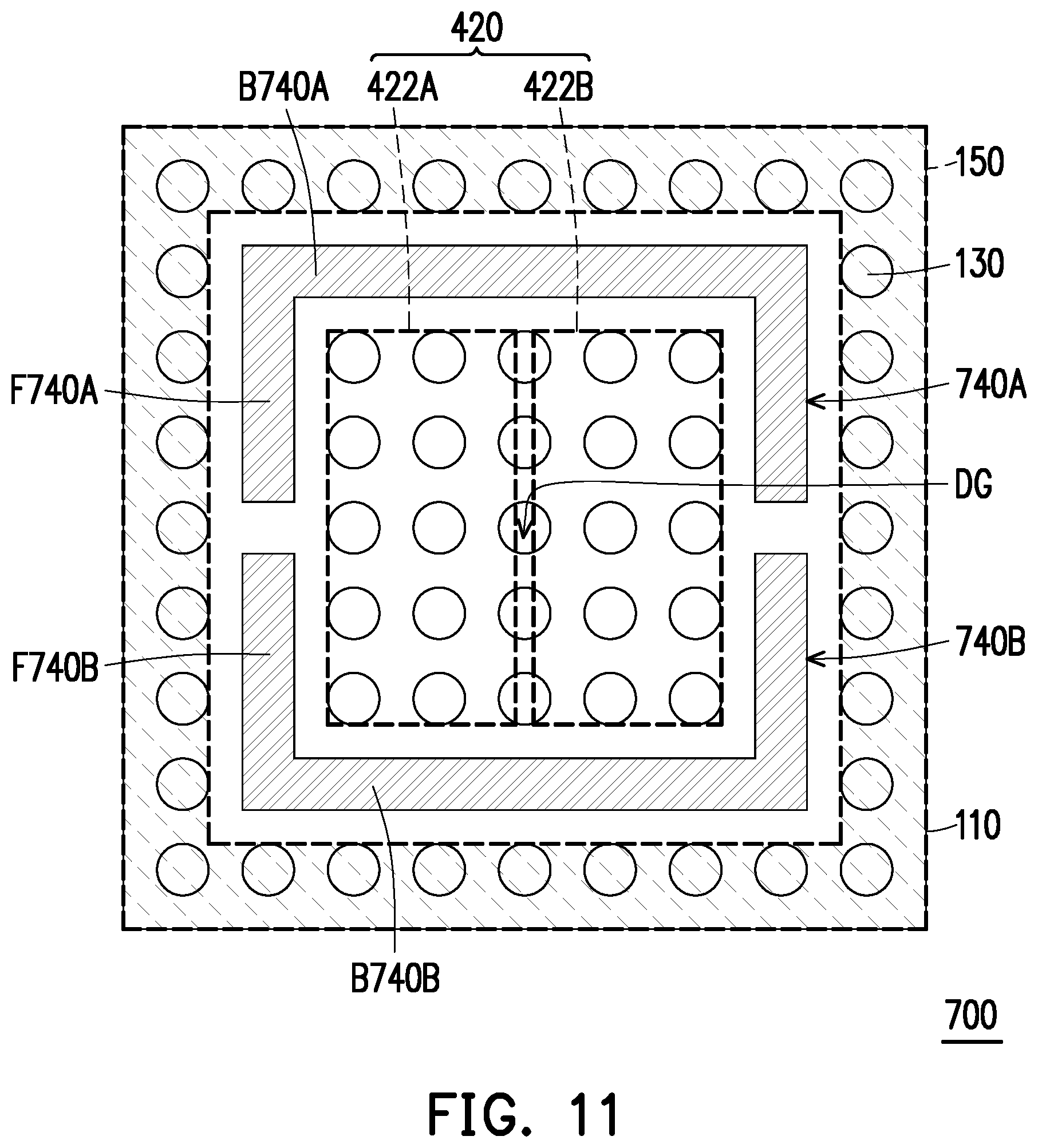 Patent US12347793 Figure 11 – Semiconductor package