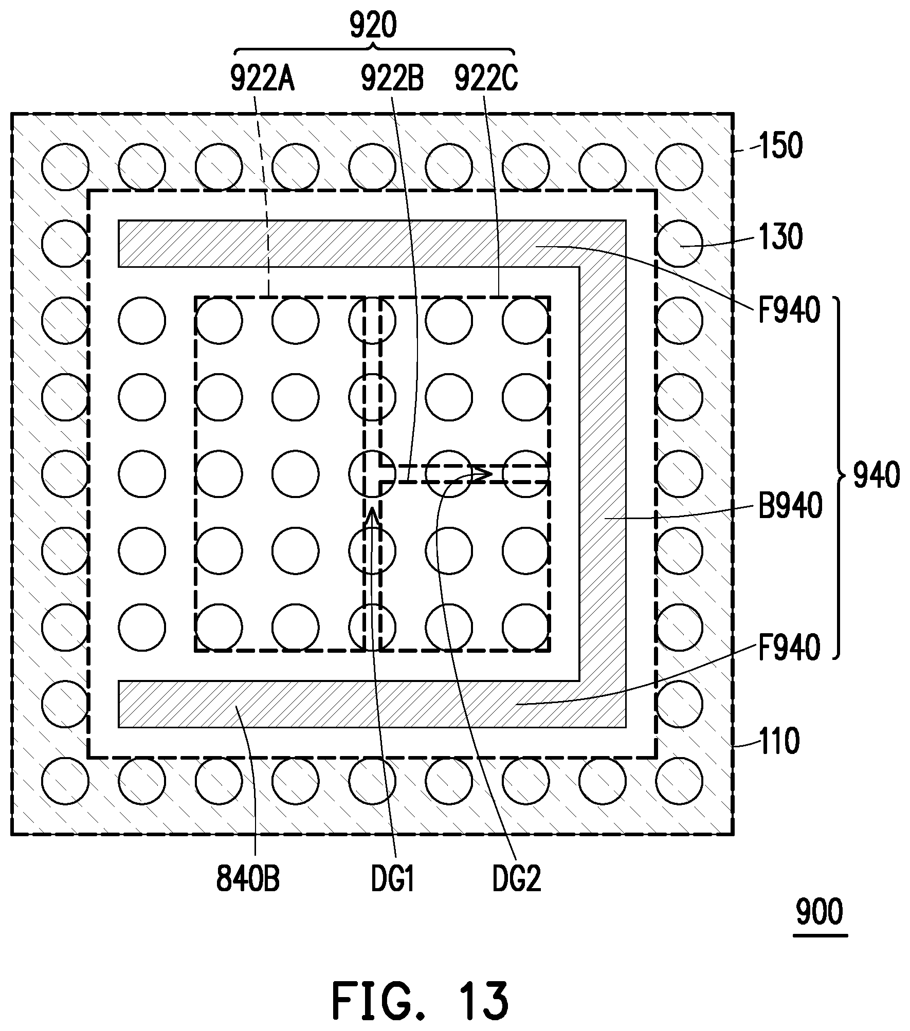 Patent US12347793 Figure 13 – Semiconductor package
