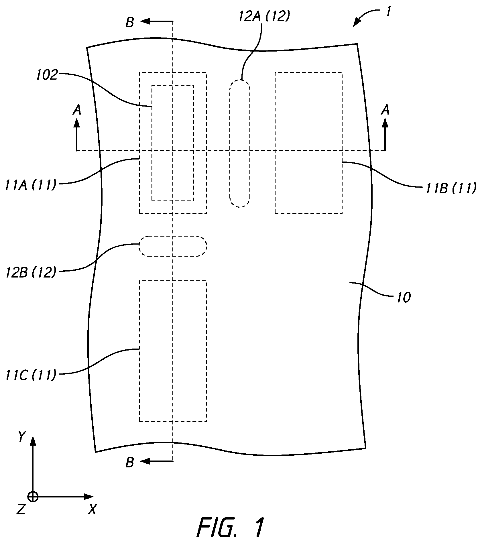 Patent US12347797 Figure 1 – Apparatus, semiconductor device, and redistribution layer structure thereof