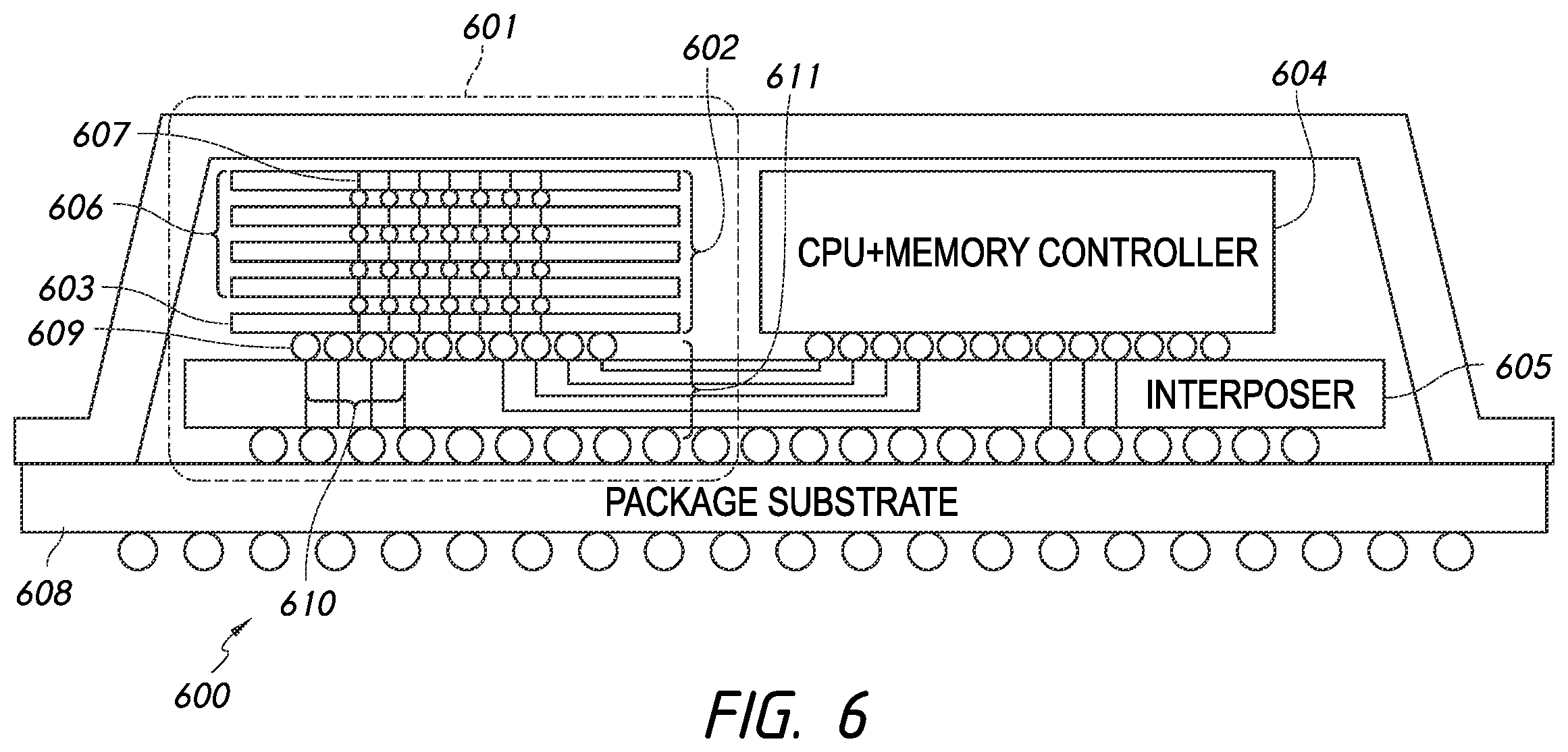 Patent US12347797 Figure 6 – Apparatus, semiconductor device, and redistribution layer structure thereof