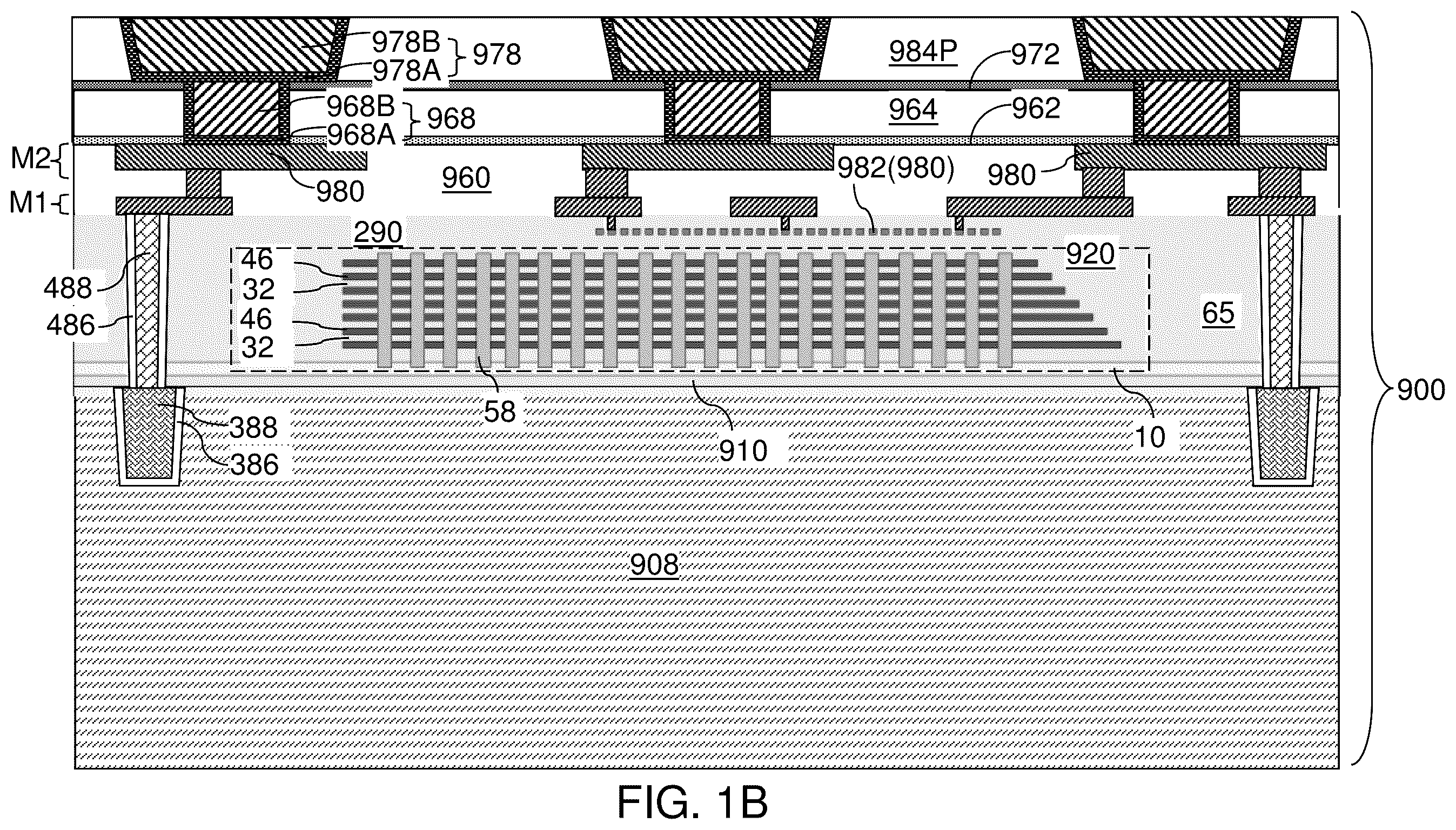 Patent US12347804 Figure 2 – Bonded assembly including interconnect-level bonding pads and methods of forming the same