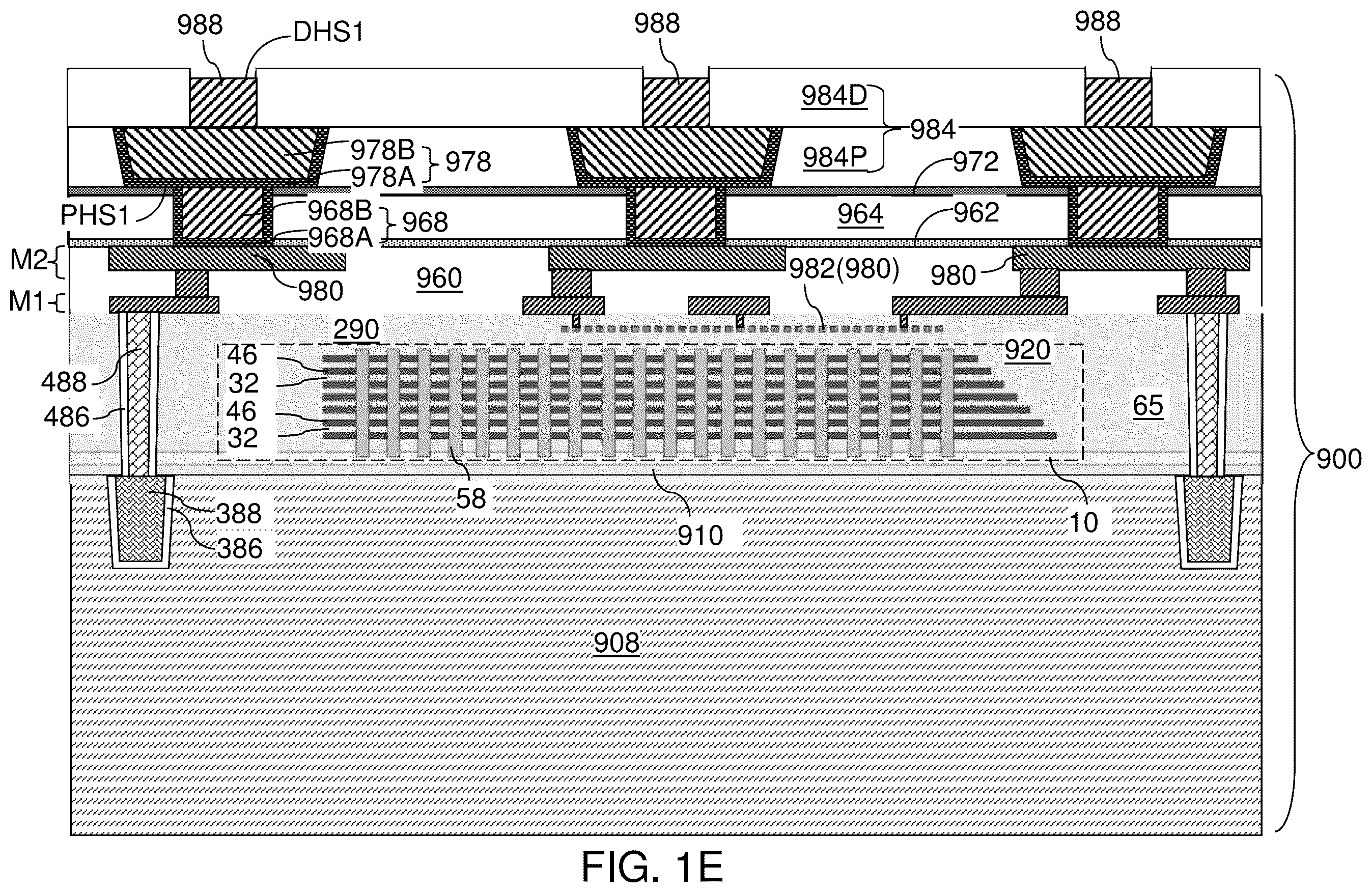 Patent US12347804 Figure 5 – Bonded assembly including interconnect-level bonding pads and methods of forming the same