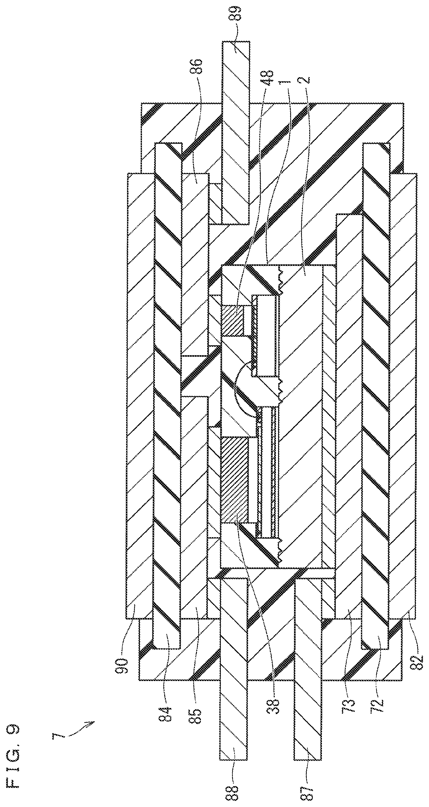 Patent US12347814 Figure 8 – Semiconductor package and semiconductor device