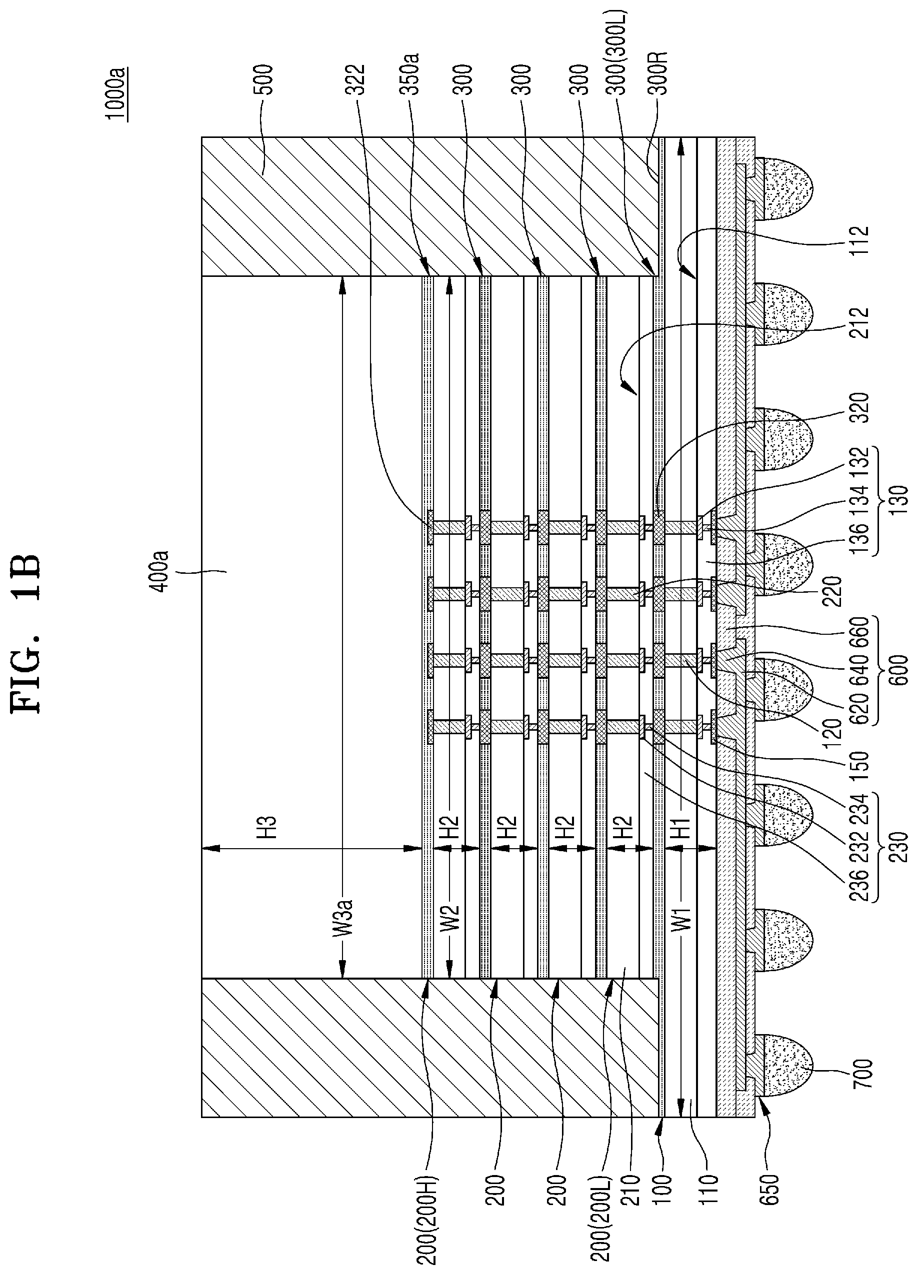 Patent US12347819 Figure 2 – Semiconductor package having stacked semiconductor chips