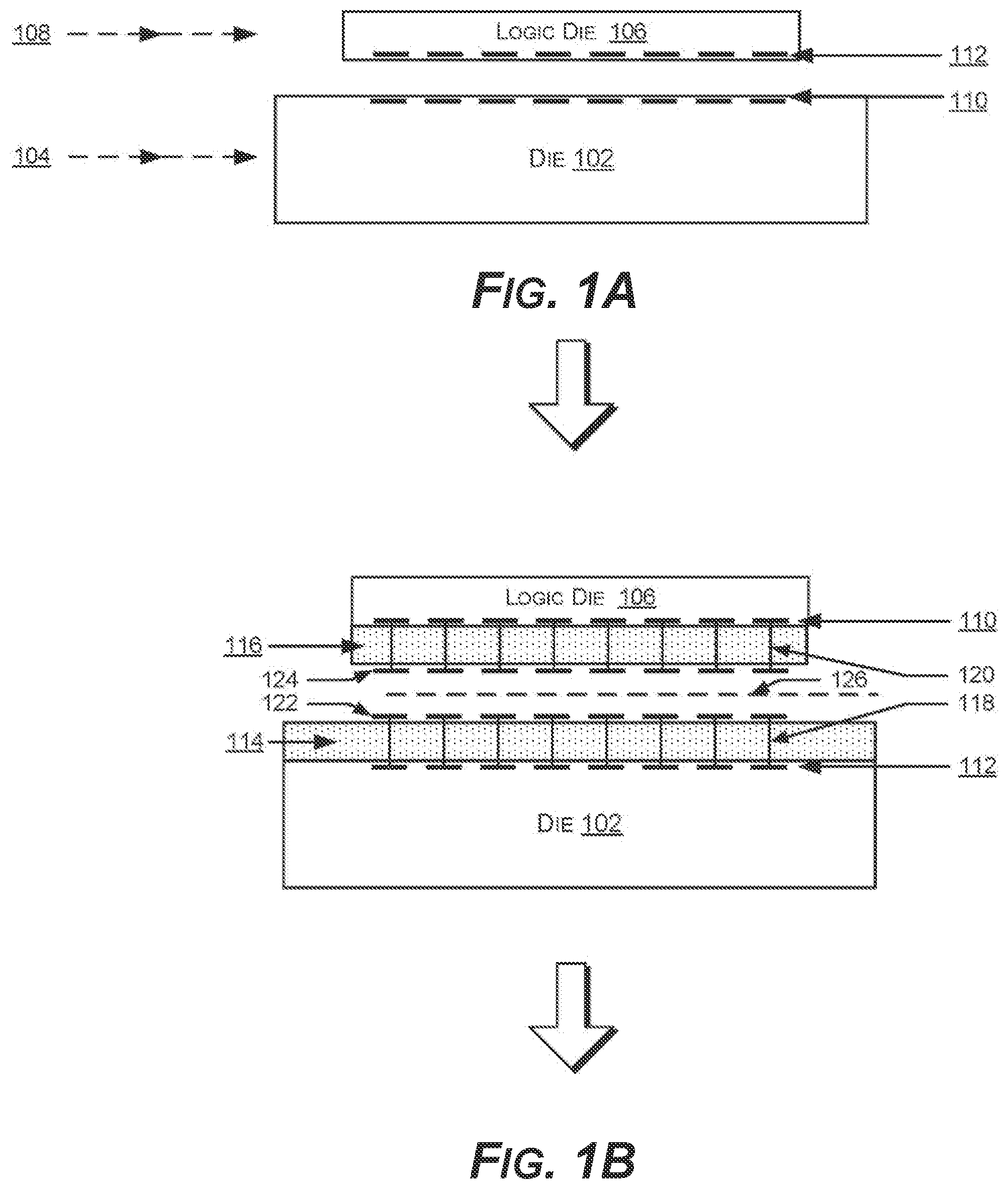 Patent US12347820 Figure 1 – Stacked devices and methods of fabrication