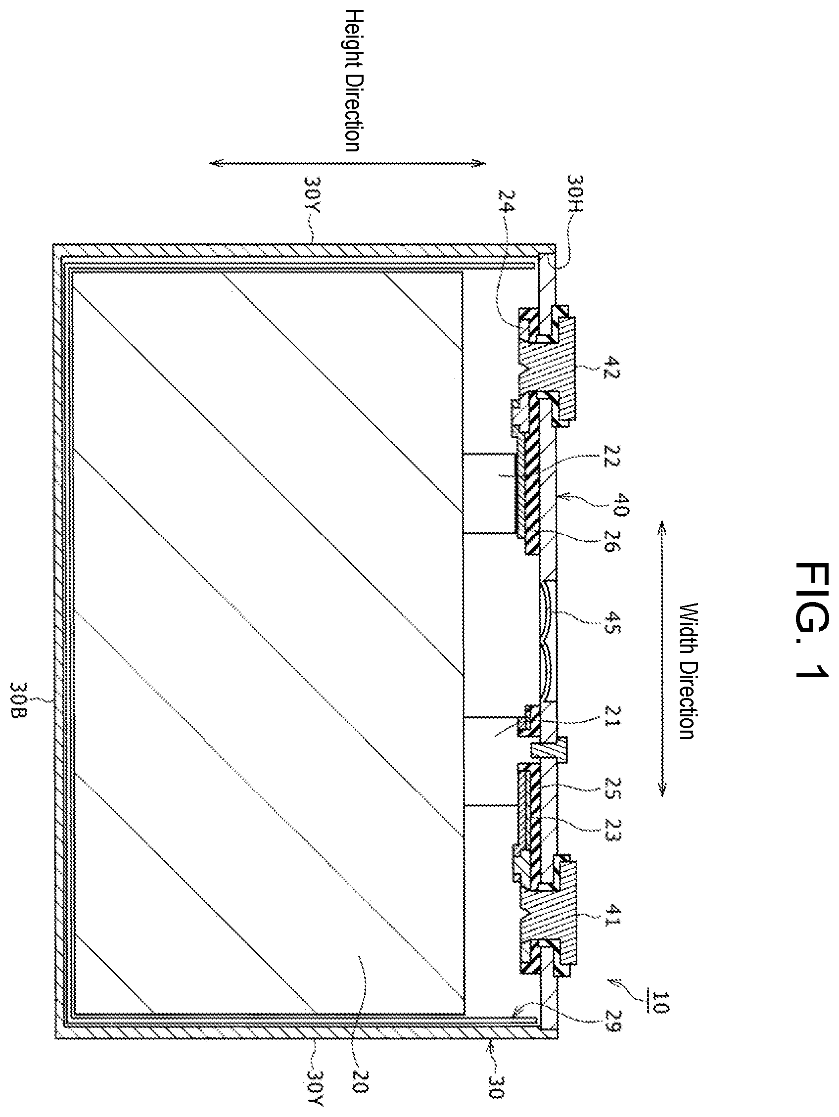 Patent US12347875 Figure 1 – Power storage device