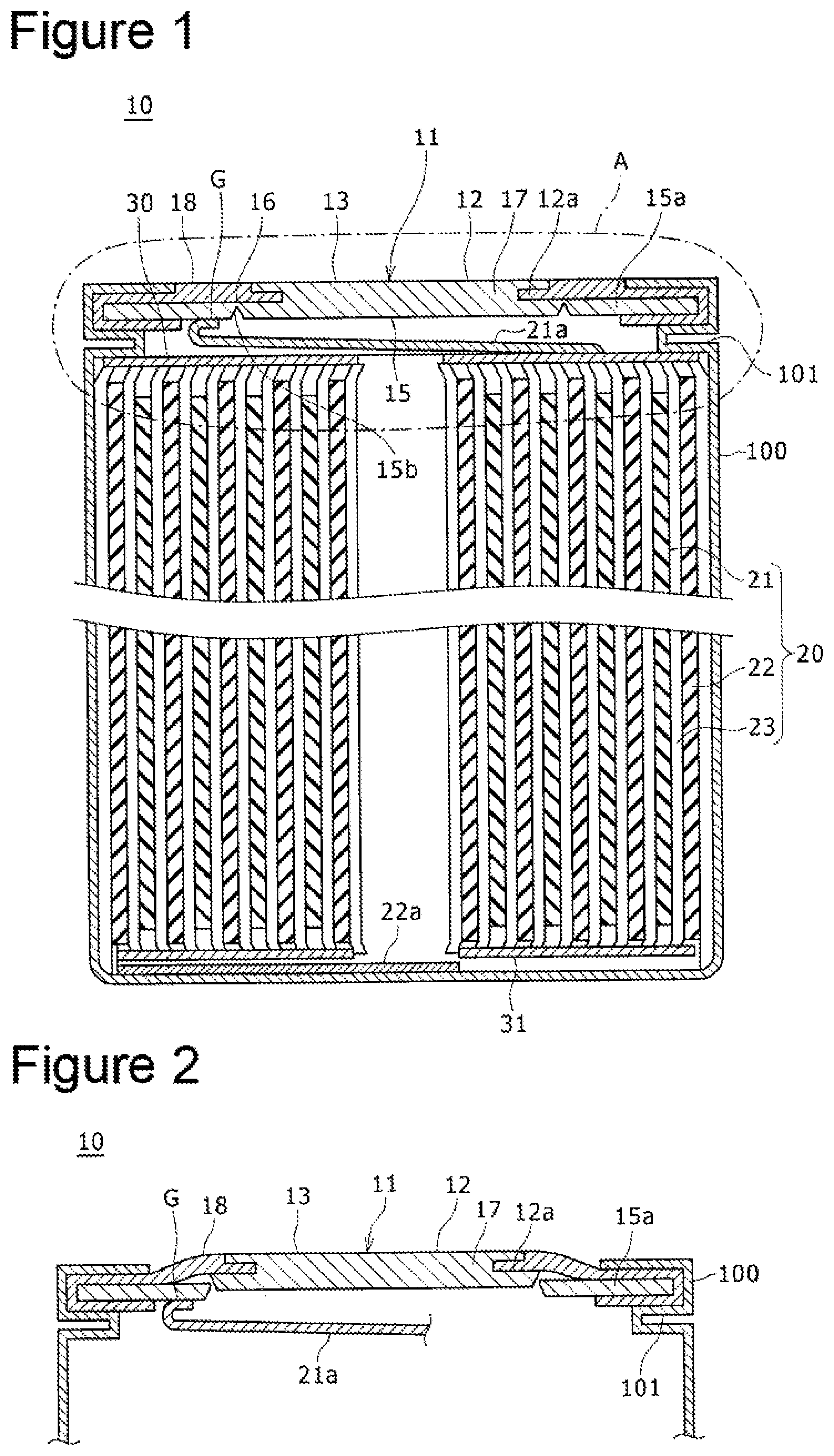Patent US12347878 Figure 1 – Cylindrical battery
