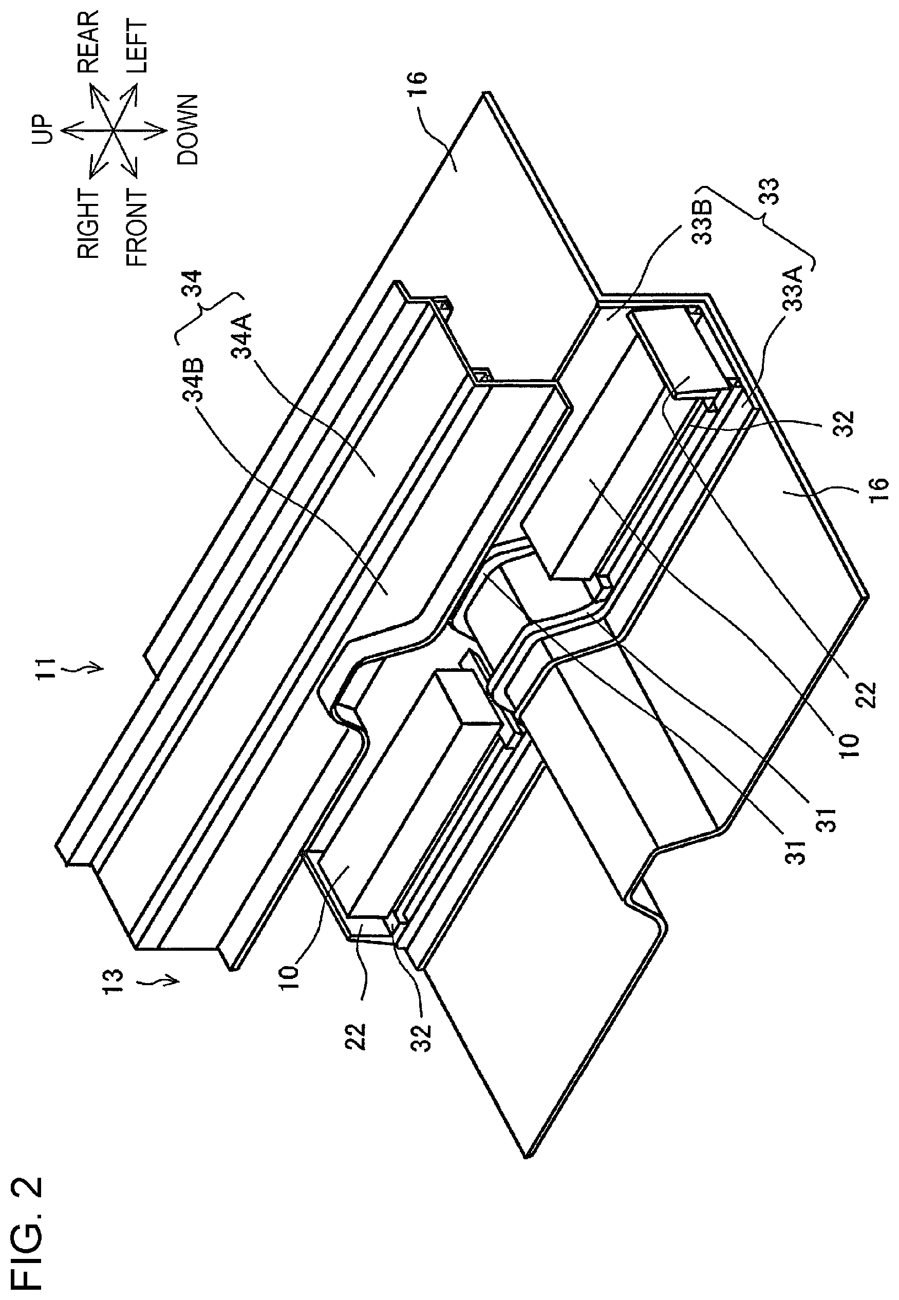 Patent US12347881 Figure 2 – Battery-module protection structure