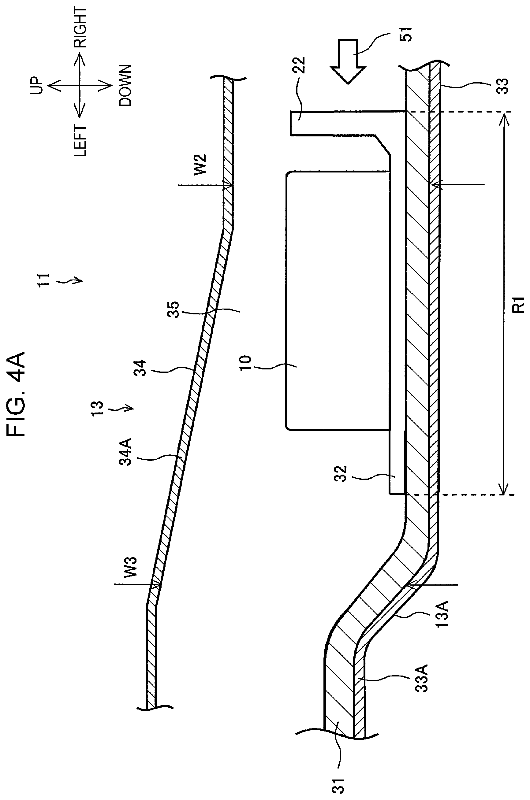 Patent US12347881 Figure 5 – Battery-module protection structure