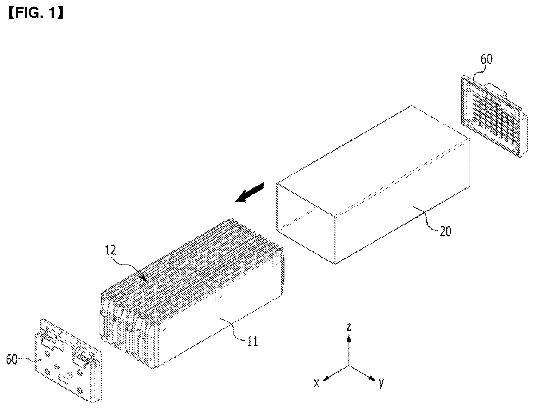 Patent US12347882 Figure 1 – Battery module and battery pack including the same