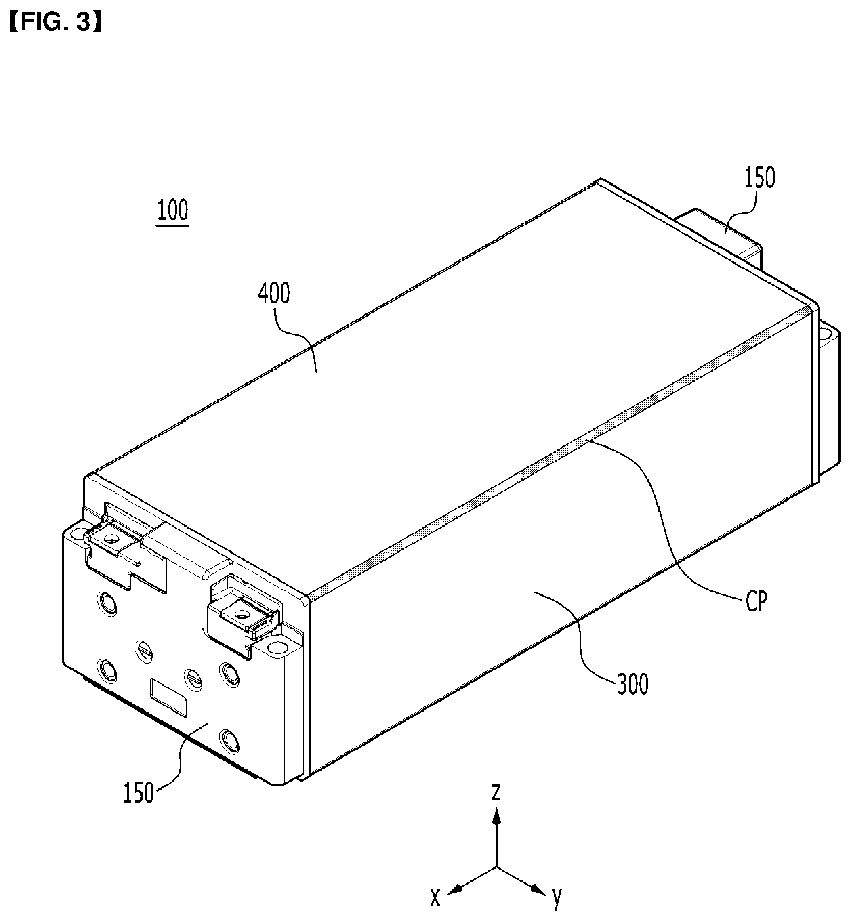 Patent US12347882 Figure 3 – Battery module and battery pack including the same