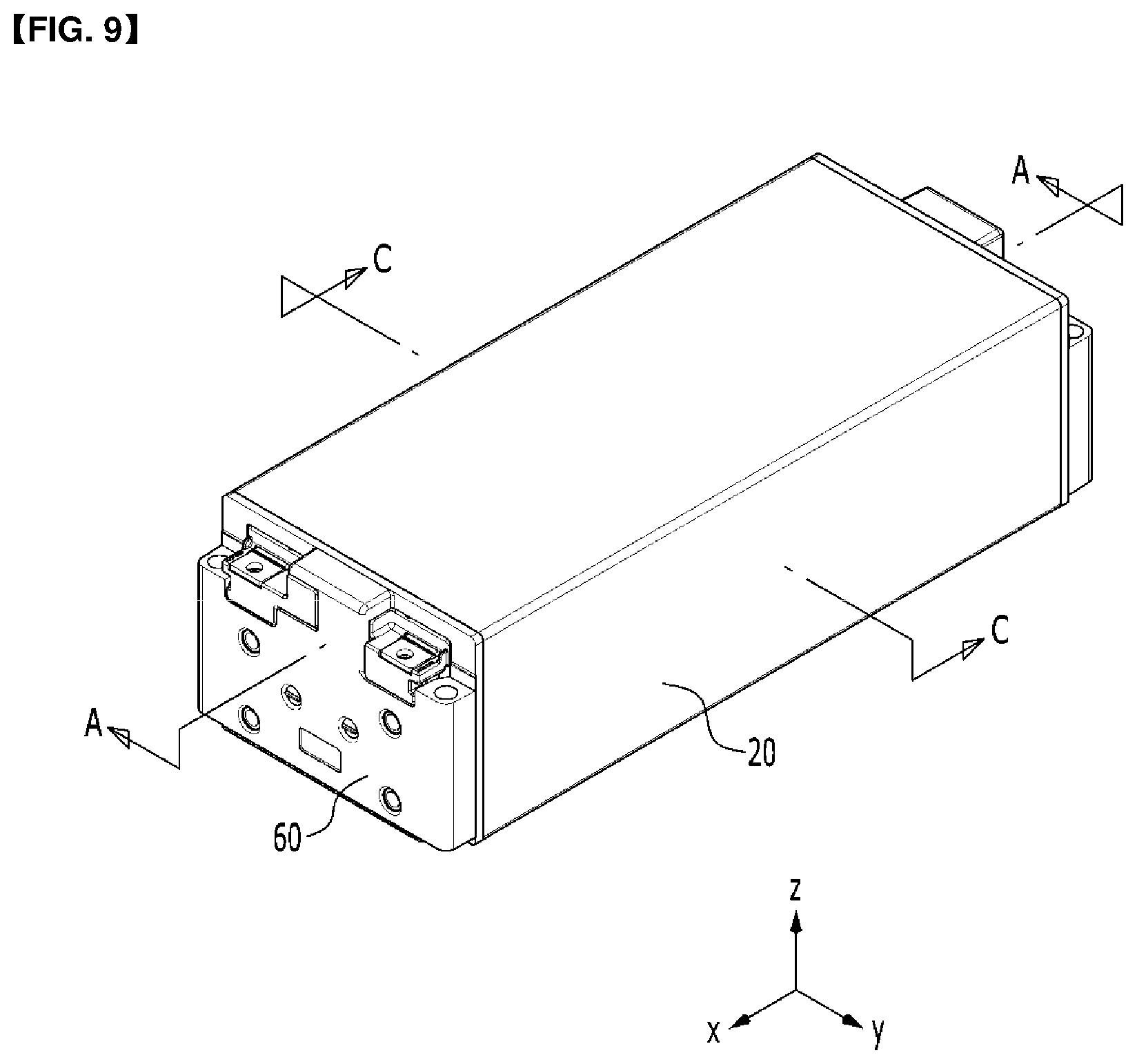 Patent US12347882 Figure 9 – Battery module and battery pack including the same