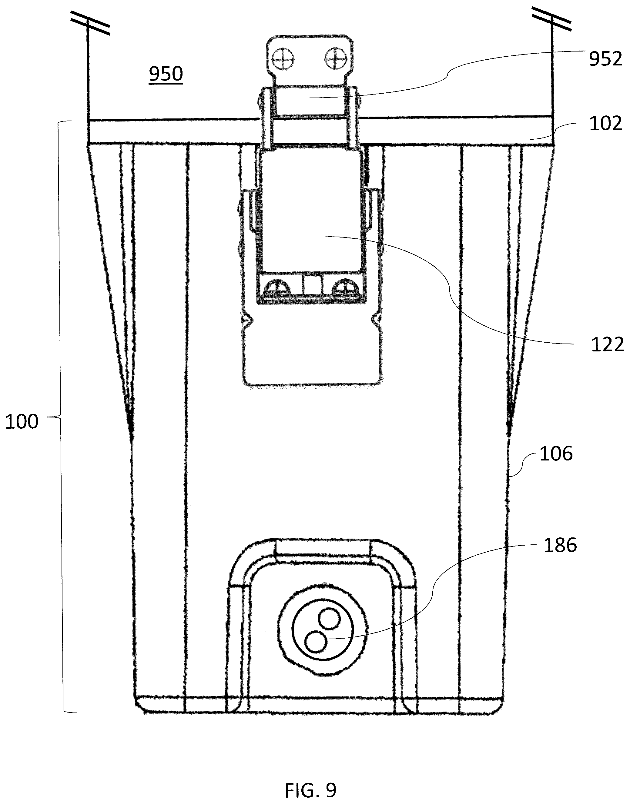 Patent US12347885 Figure 9 – Radio battery lid