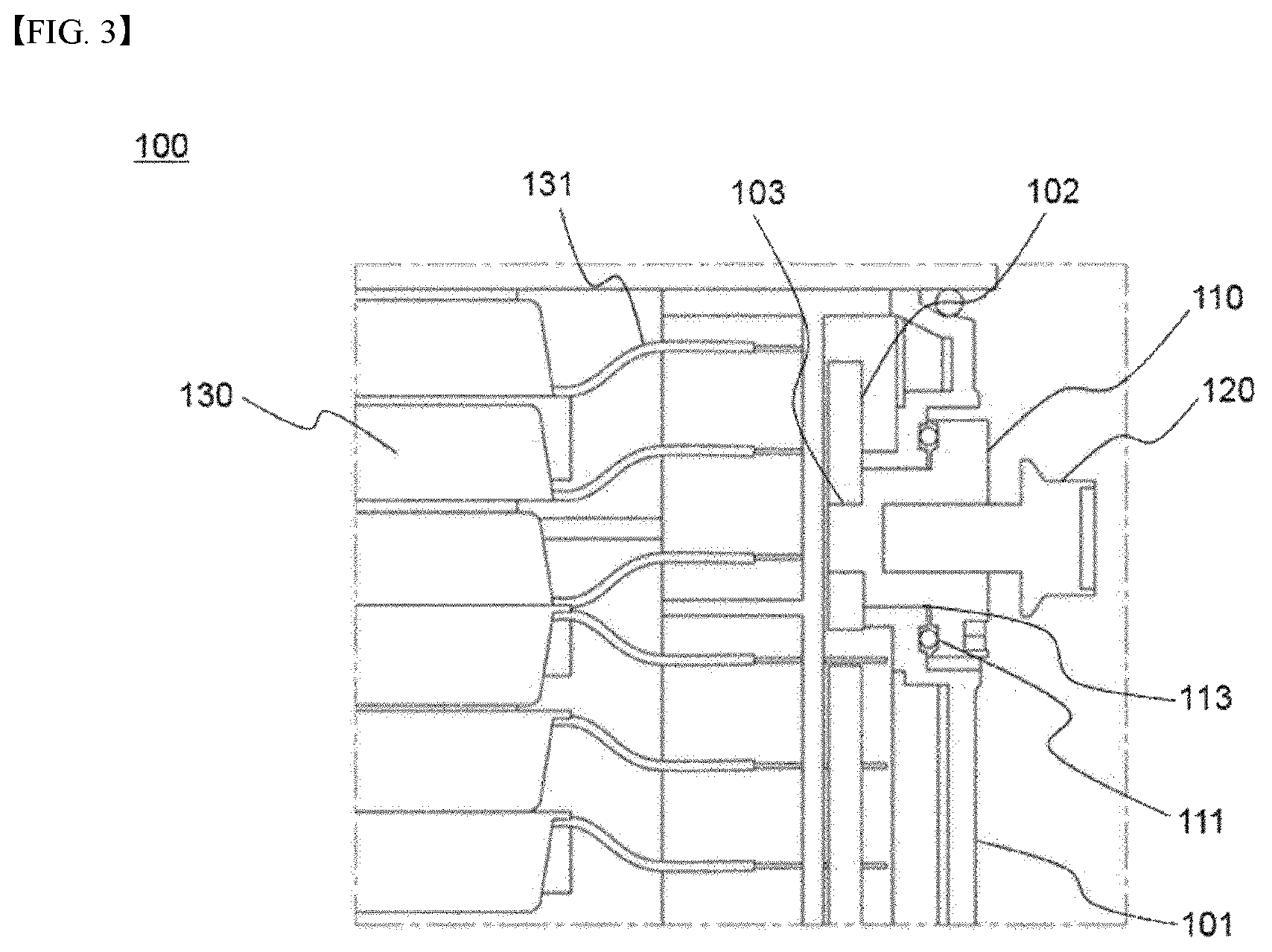 Patent US12347888 Figure 3 – Battery module ensuring airtightness for HV terminal, and battery pack comprising same