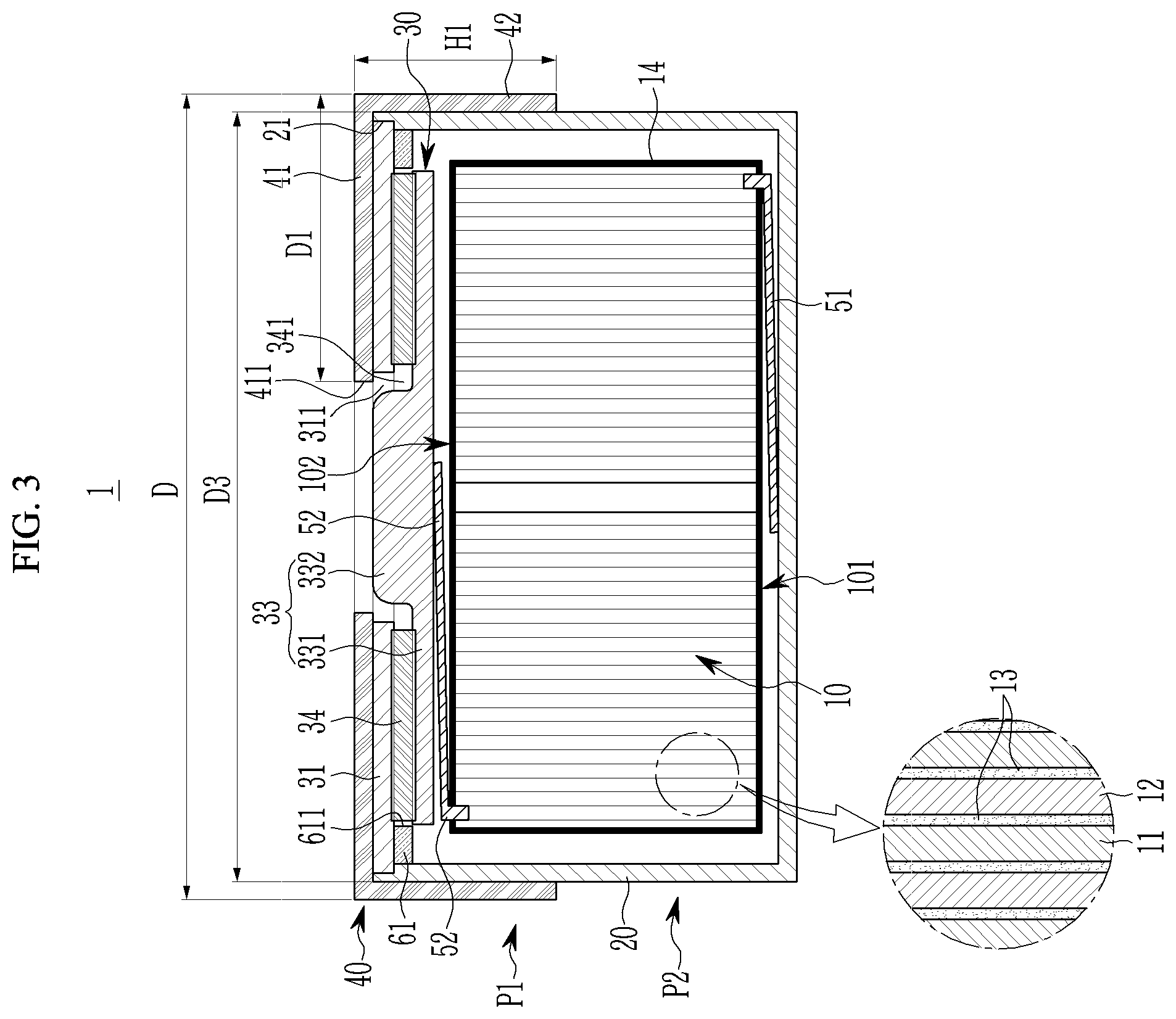 Patent US12347891 Figure 3 – Button cell comprising a direction determining member