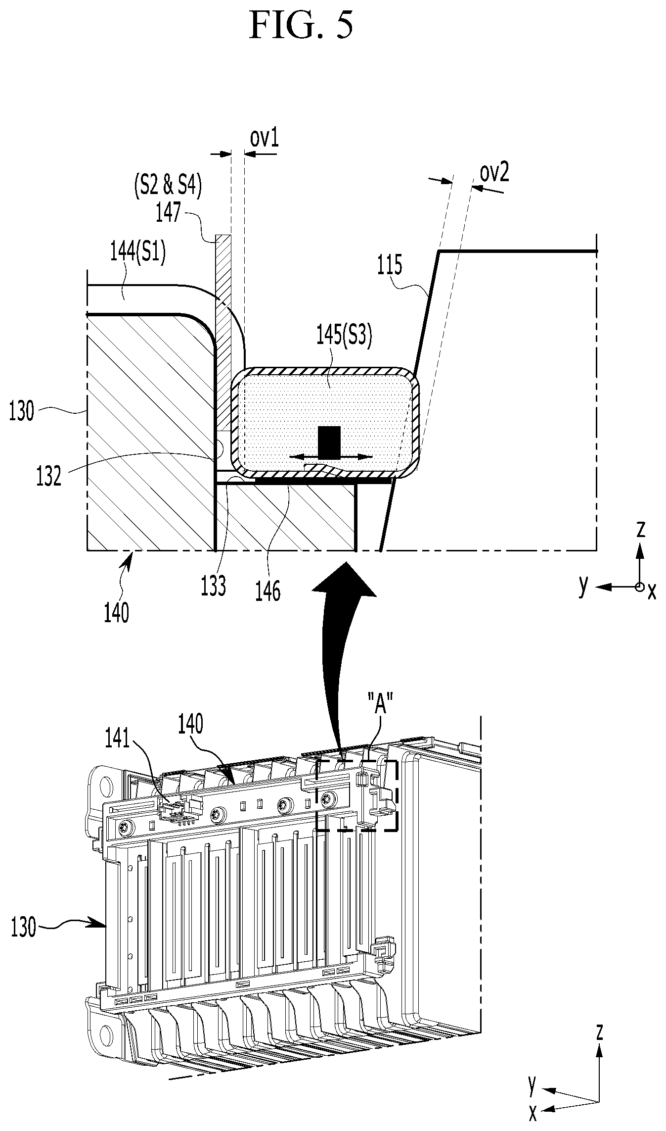 Patent US12347892 Figure 5 – Battery module having a cell-unit monitoring structure and monitoring system thereof