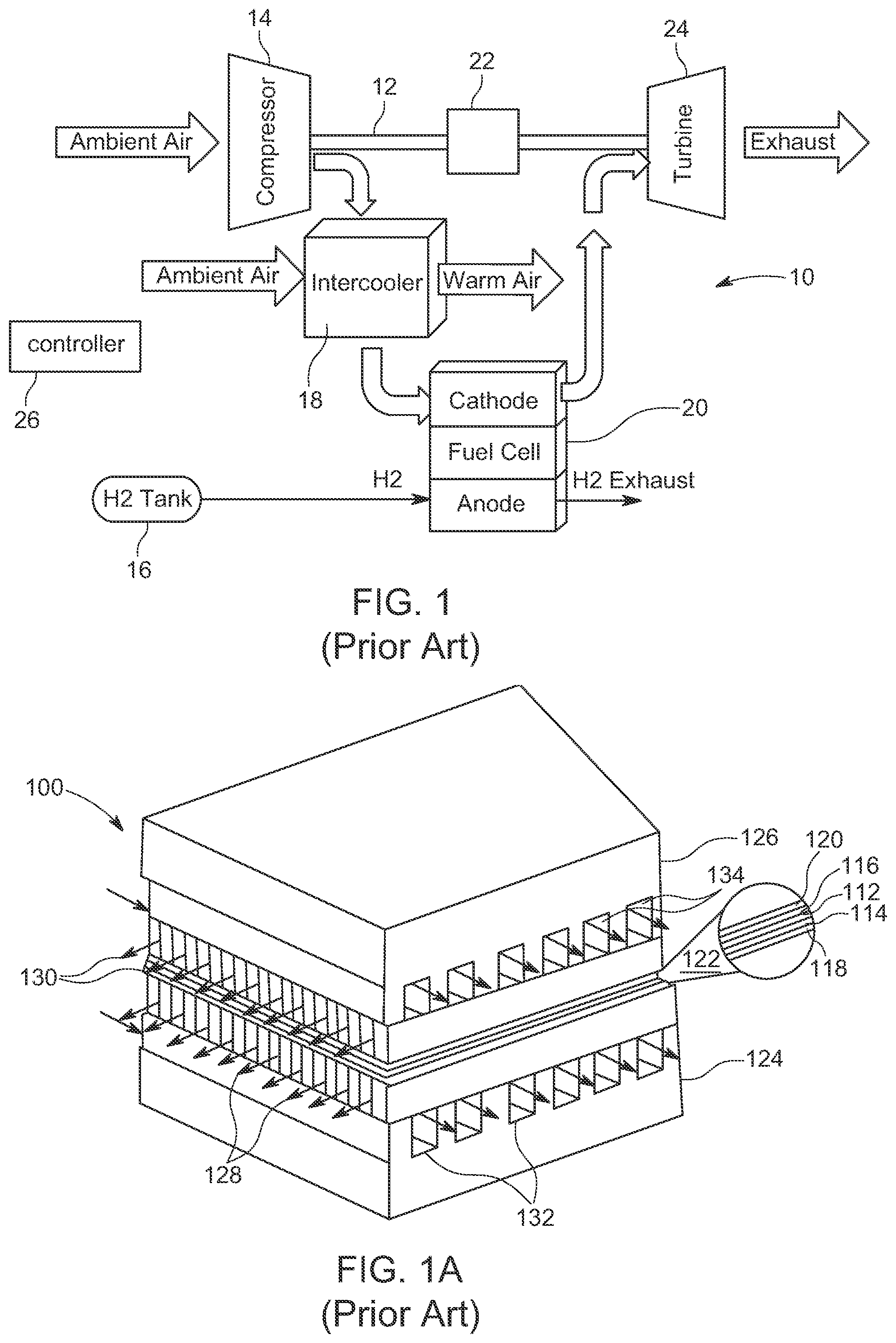 Patent US12347896 Figure 1 – Pumped two-phase fuel cell cooling