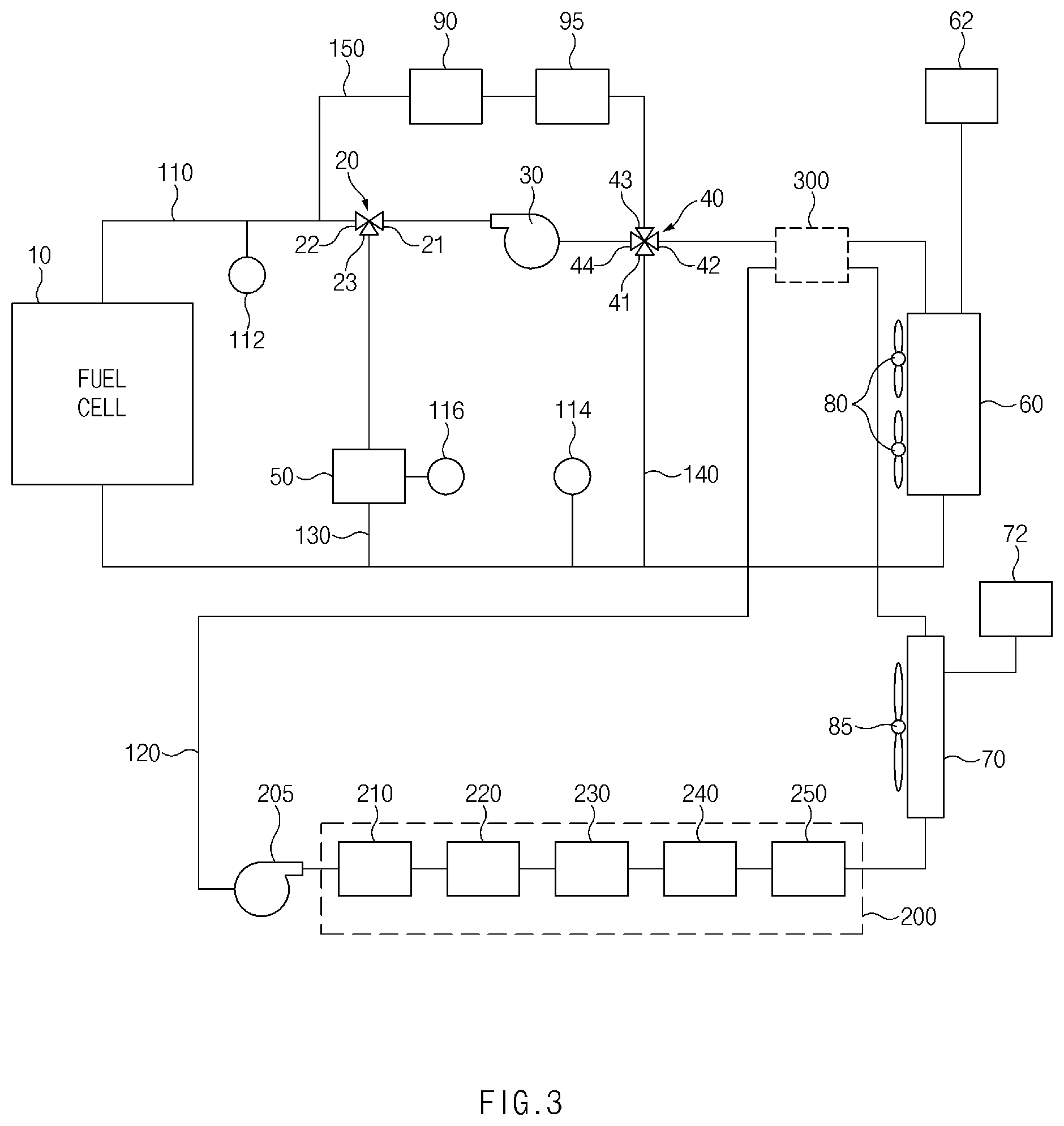 Patent US12347897 Figure 4 – Fuel cell system and method of controlling heater thereof