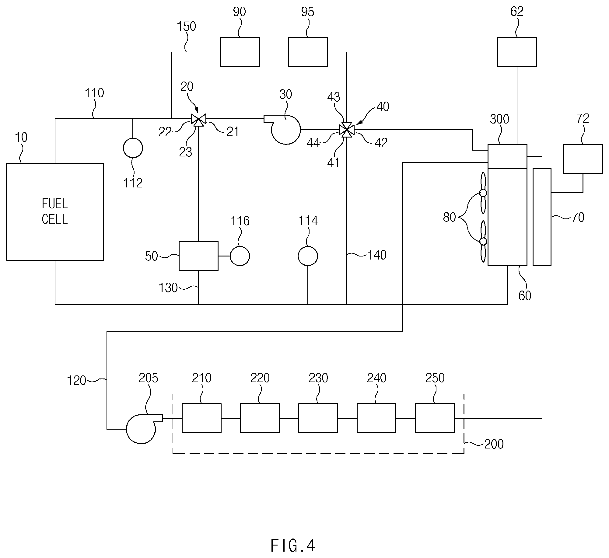 Patent US12347897 Figure 5 – Fuel cell system and method of controlling heater thereof