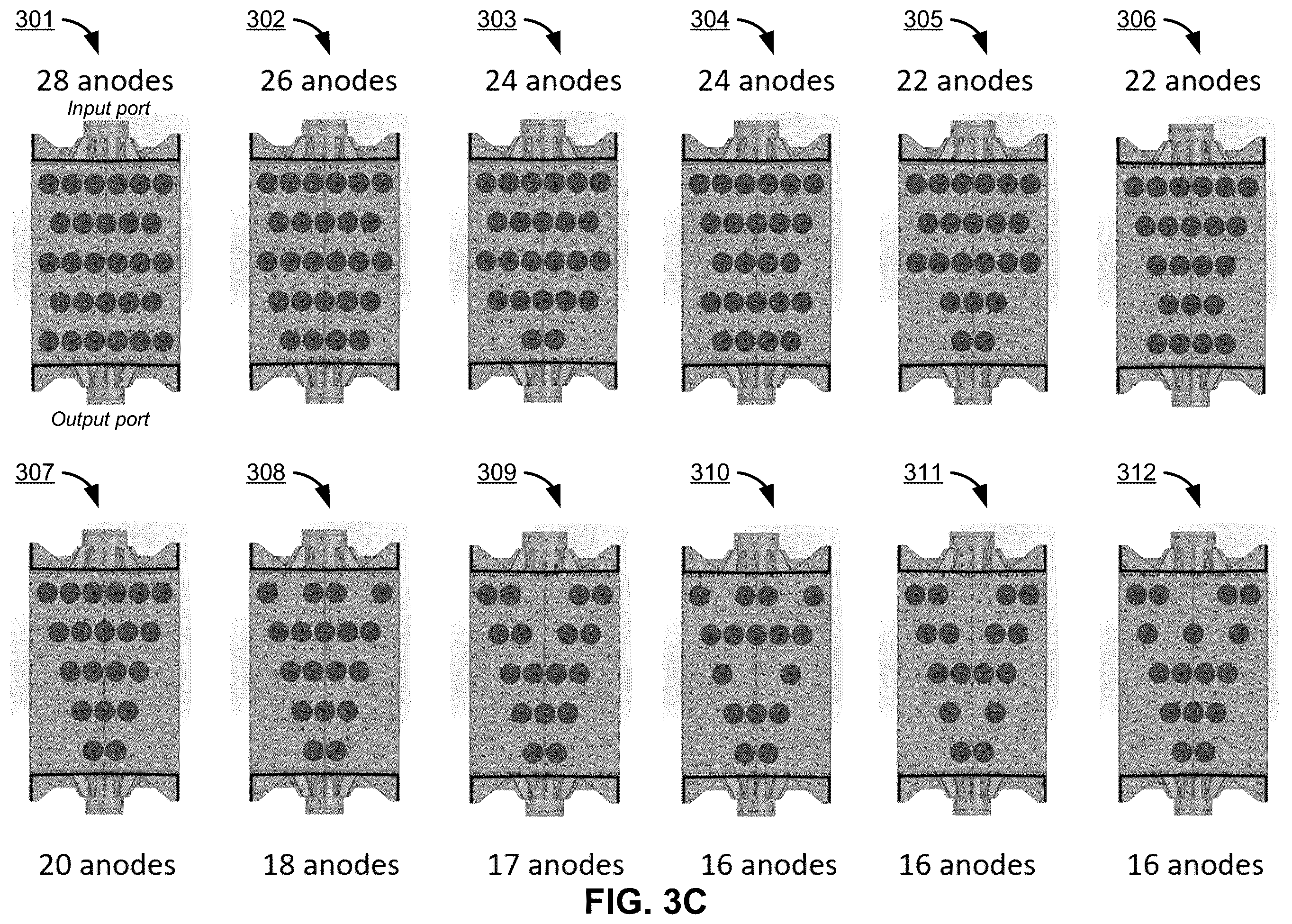Patent US12347907 Figure 5 – Branched anodes for microbial fuel cells