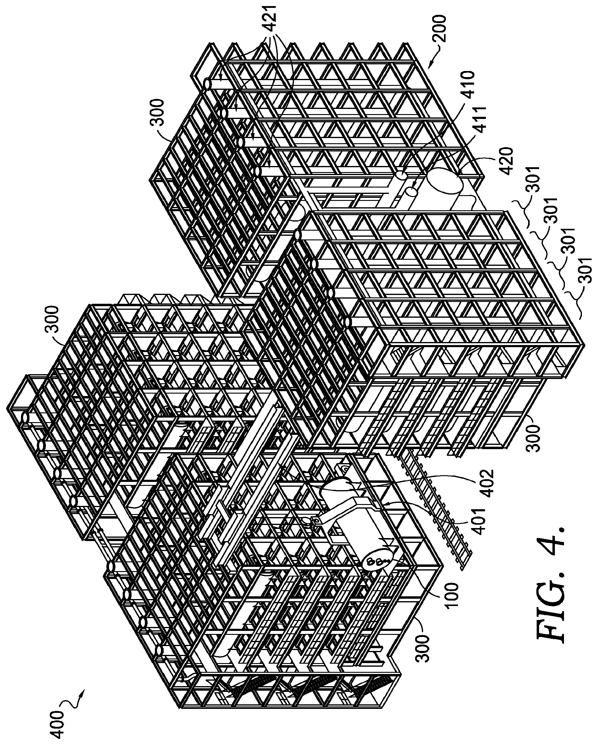 Patent US12347910 Figure 3 – Fuel cell power plant with a racked fuel cell module