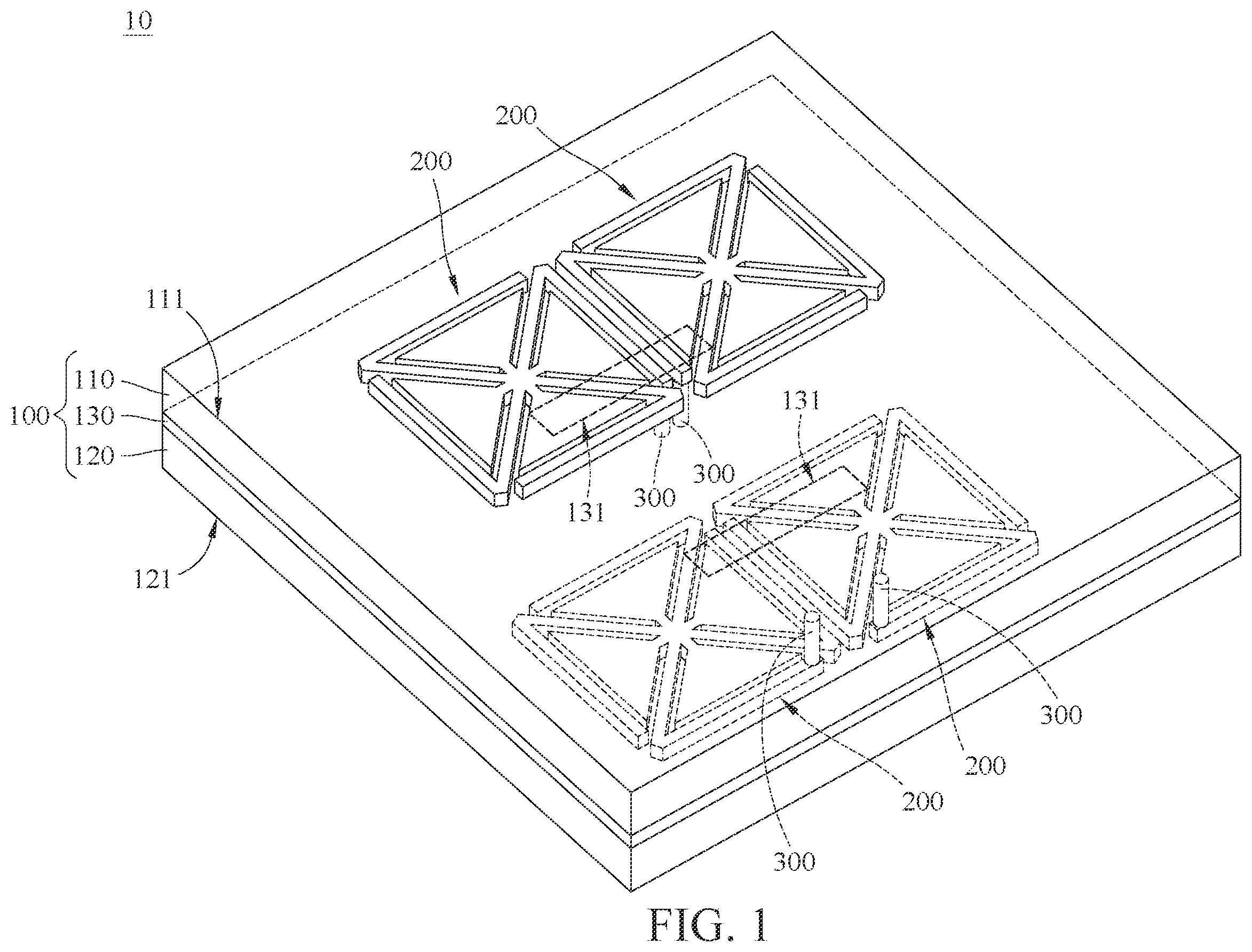 Patent US12347912 Figure 1 – Multi-layered resonator circuit structure and multi-layered filter circuit structure