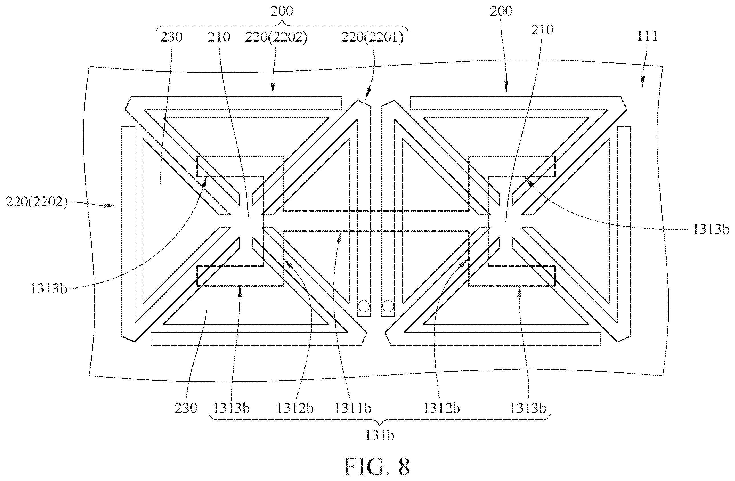 Patent US12347912 Figure 8 – Multi-layered resonator circuit structure and multi-layered filter circuit structure