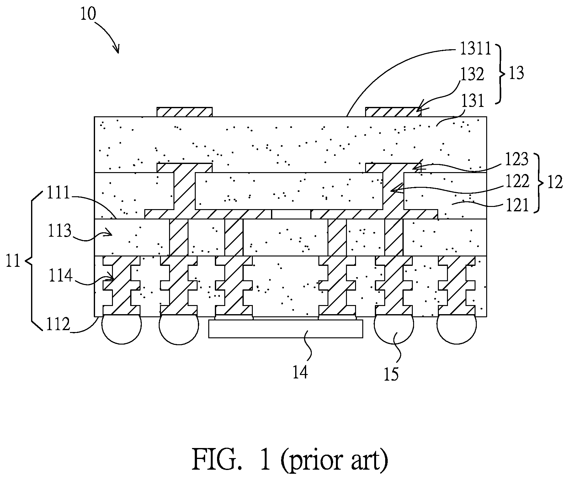 Patent US12347919 — Semiconductor package antenna structure and its manufacturing method — Figure 1