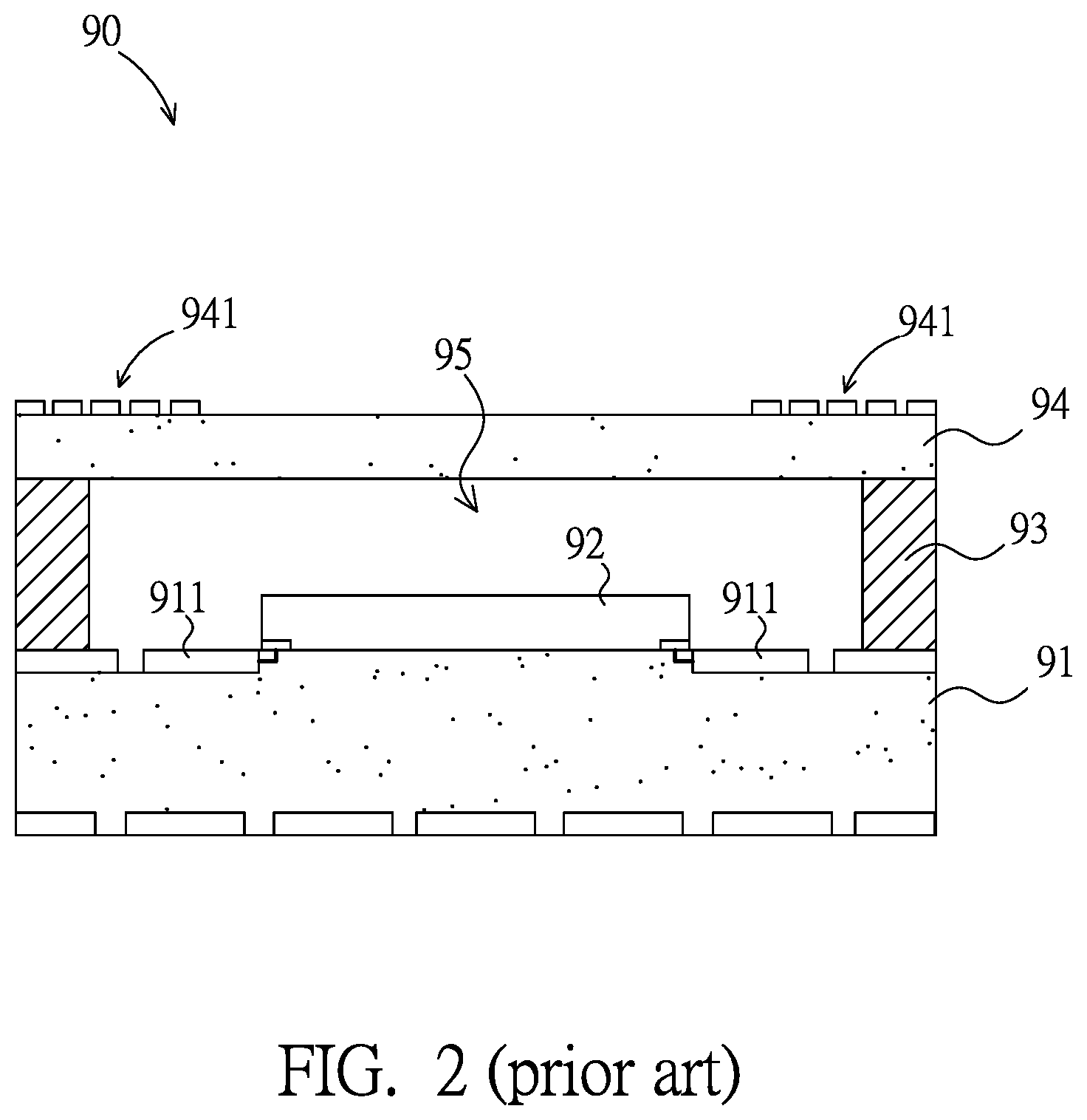 Patent US12347919 Figure 2 – Semiconductor package antenna structure and its manufacturing method