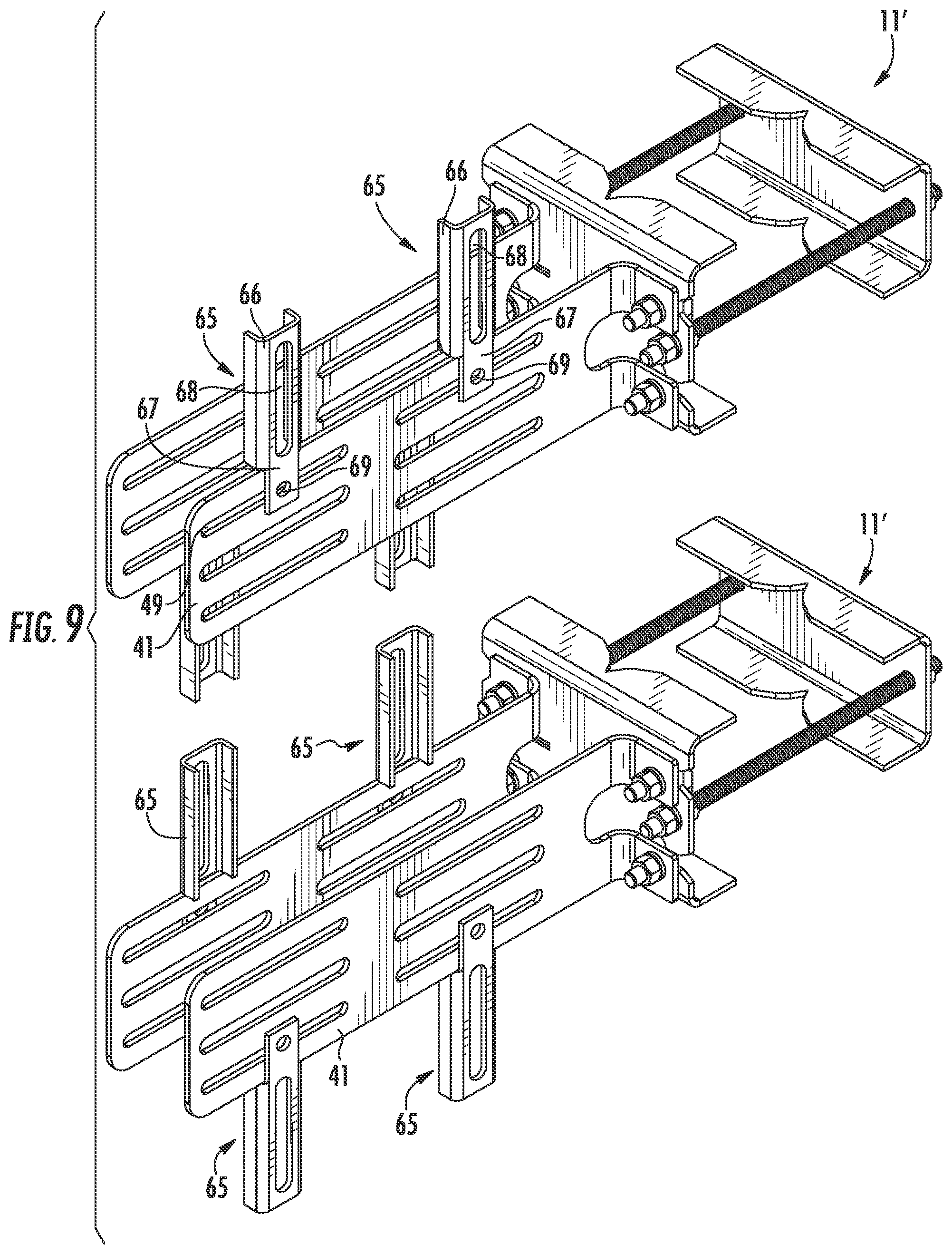Patent US12347923 Figure 6 – Universal RRU mounting assembly