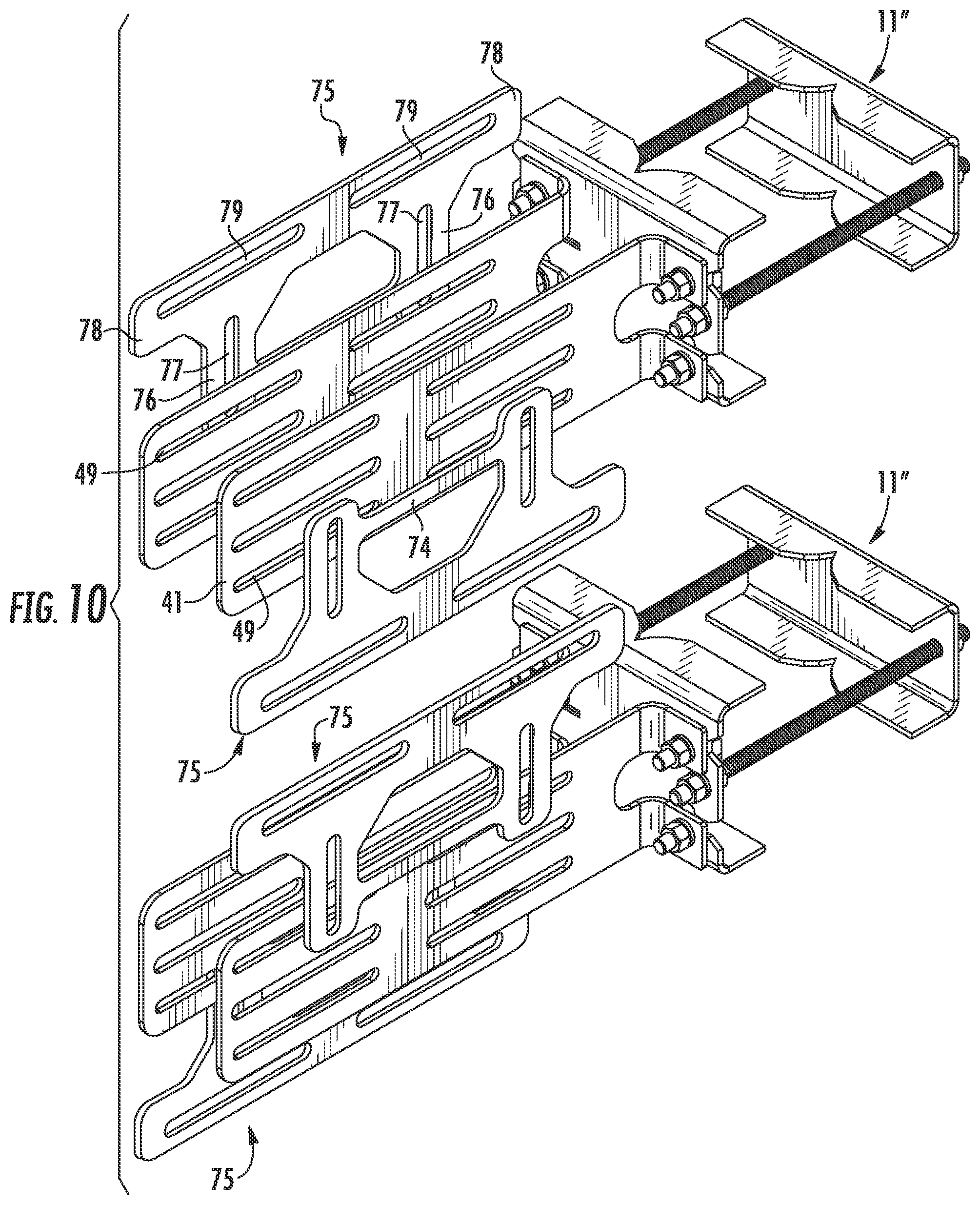 Patent US12347923 Figure 7 – Universal RRU mounting assembly