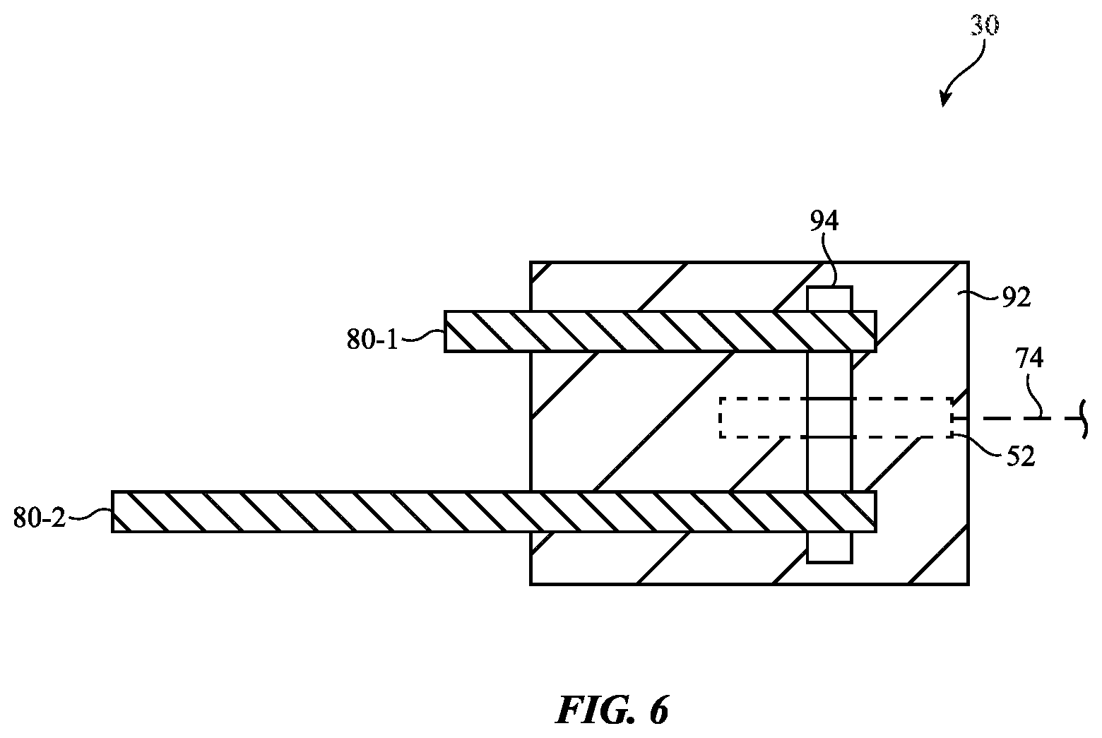 Patent US12347929 Figure 6 – Antenna feed structure