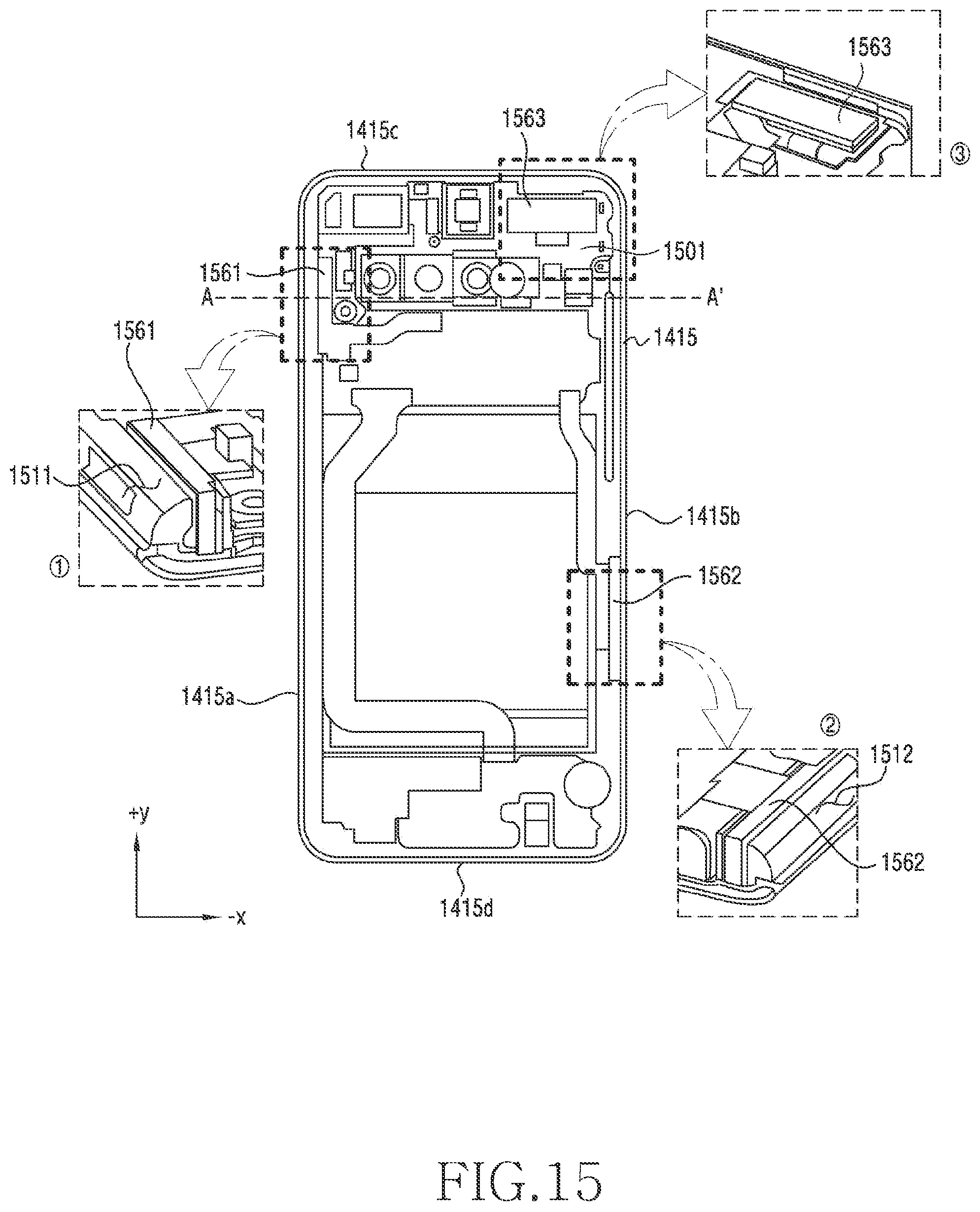 Patent US12347931 Figure 20 – Electronic device including antennas