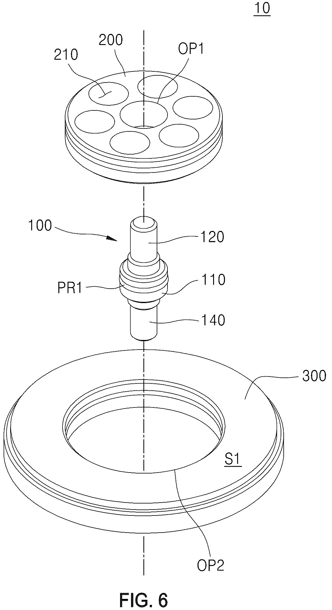Patent US12347949 Figure 6 – Connector and board connecting assembly comprising the same