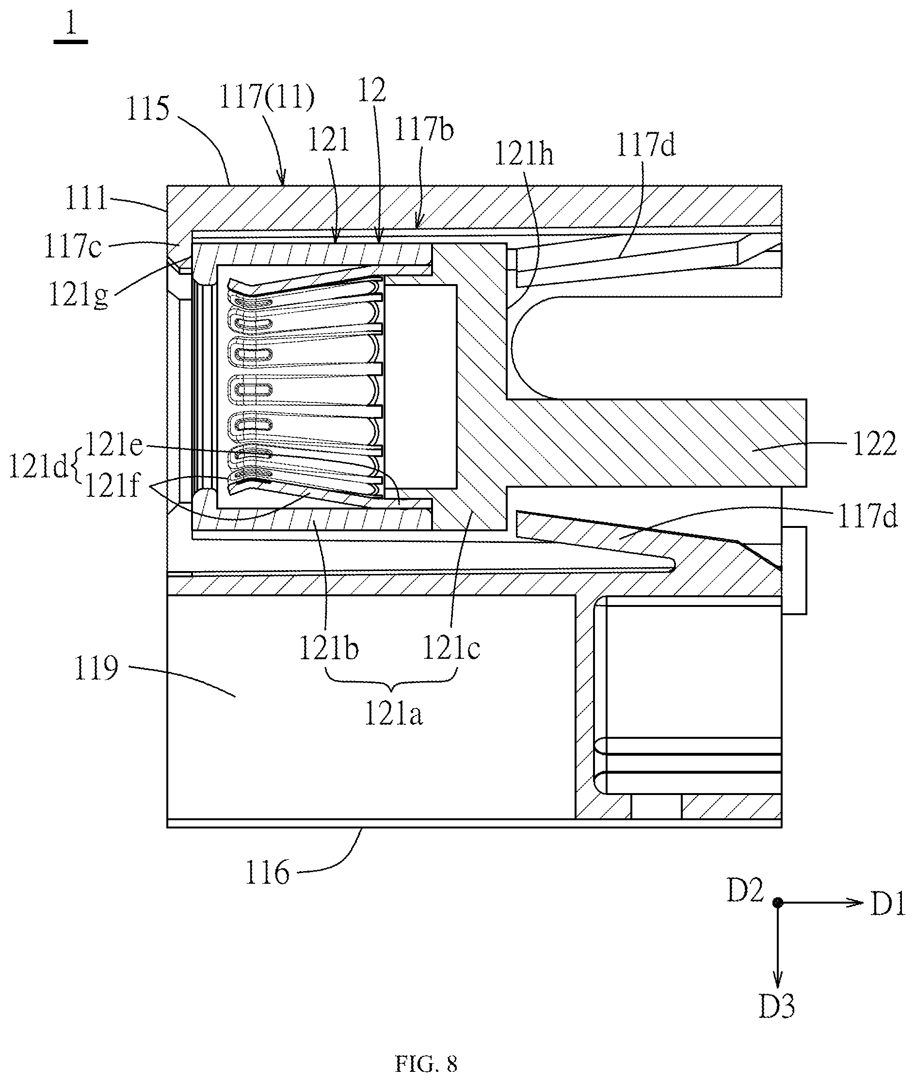 Patent US12347951 Figure 8 – Cable-end connector, board-end connector and assembly thereof