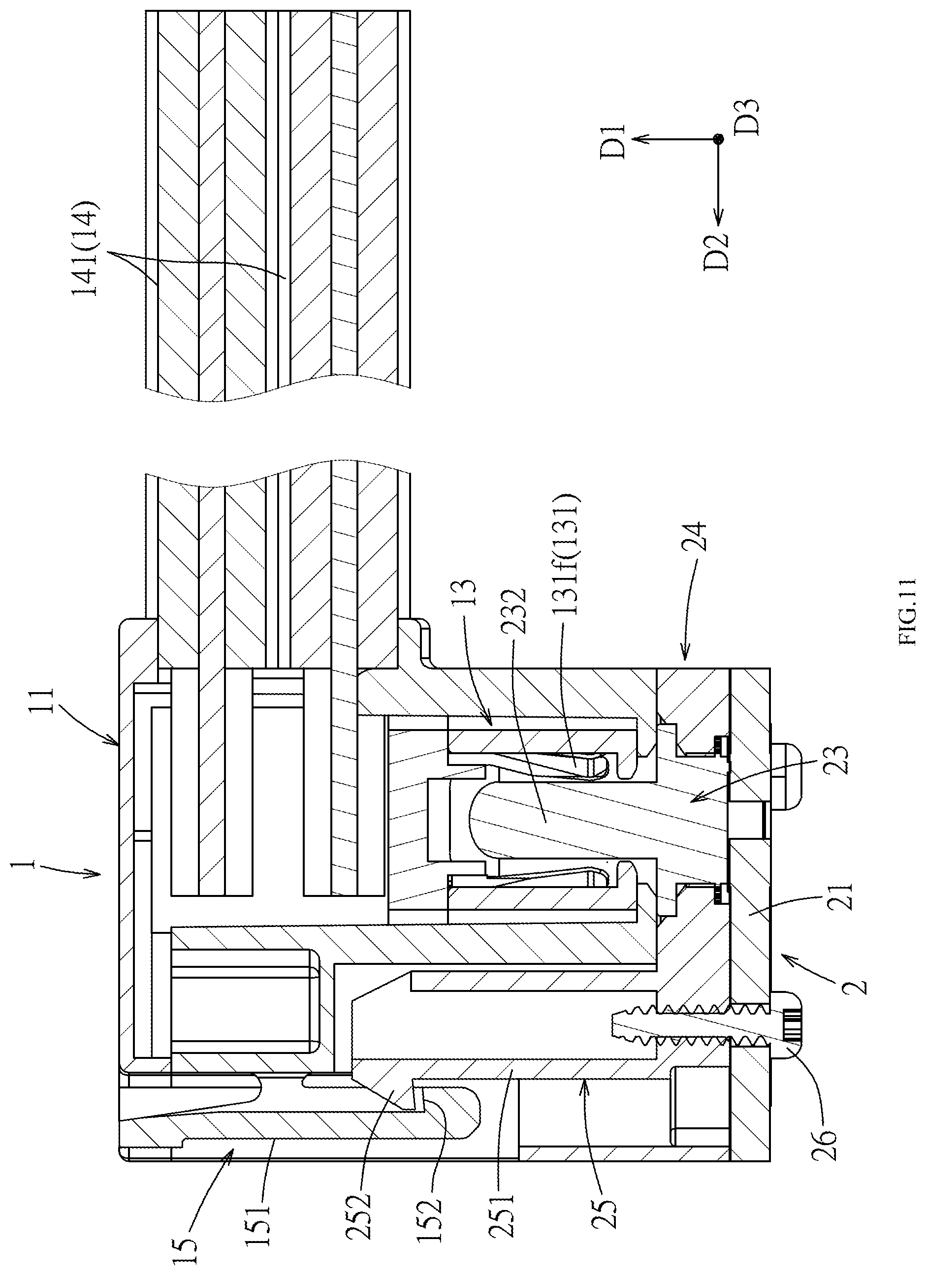 Patent US12347951 Figure 11 – Cable-end connector, board-end connector and assembly thereof