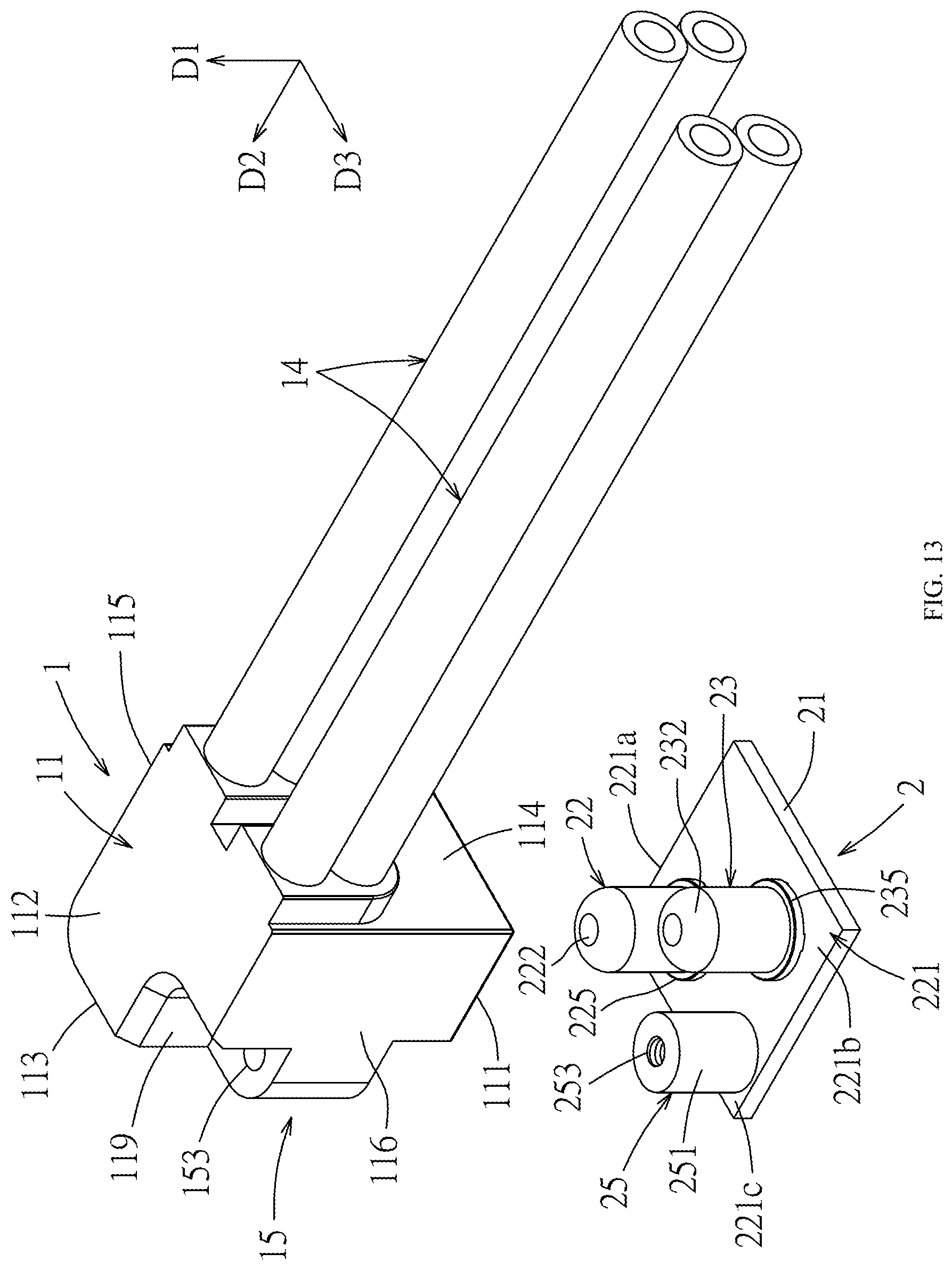 Patent US12347951 Figure 13 – Cable-end connector, board-end connector and assembly thereof