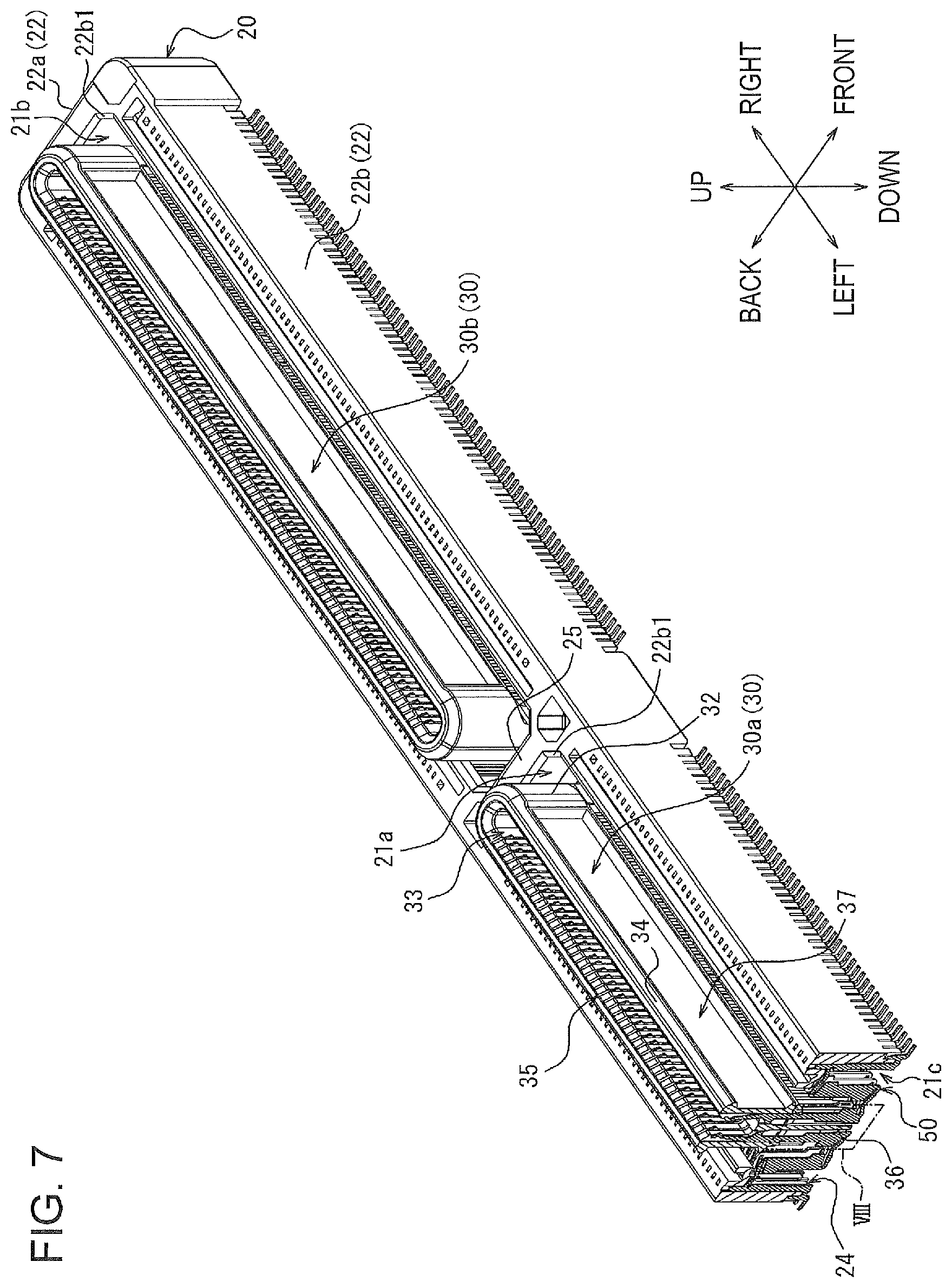 Patent US12347955 Figure 7 – Connector and electronic apparatus