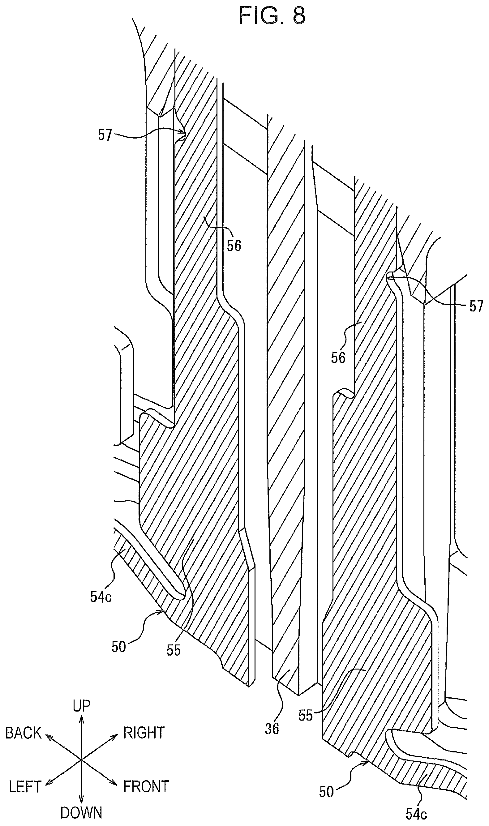 Patent US12347955 Figure 8 – Connector and electronic apparatus
