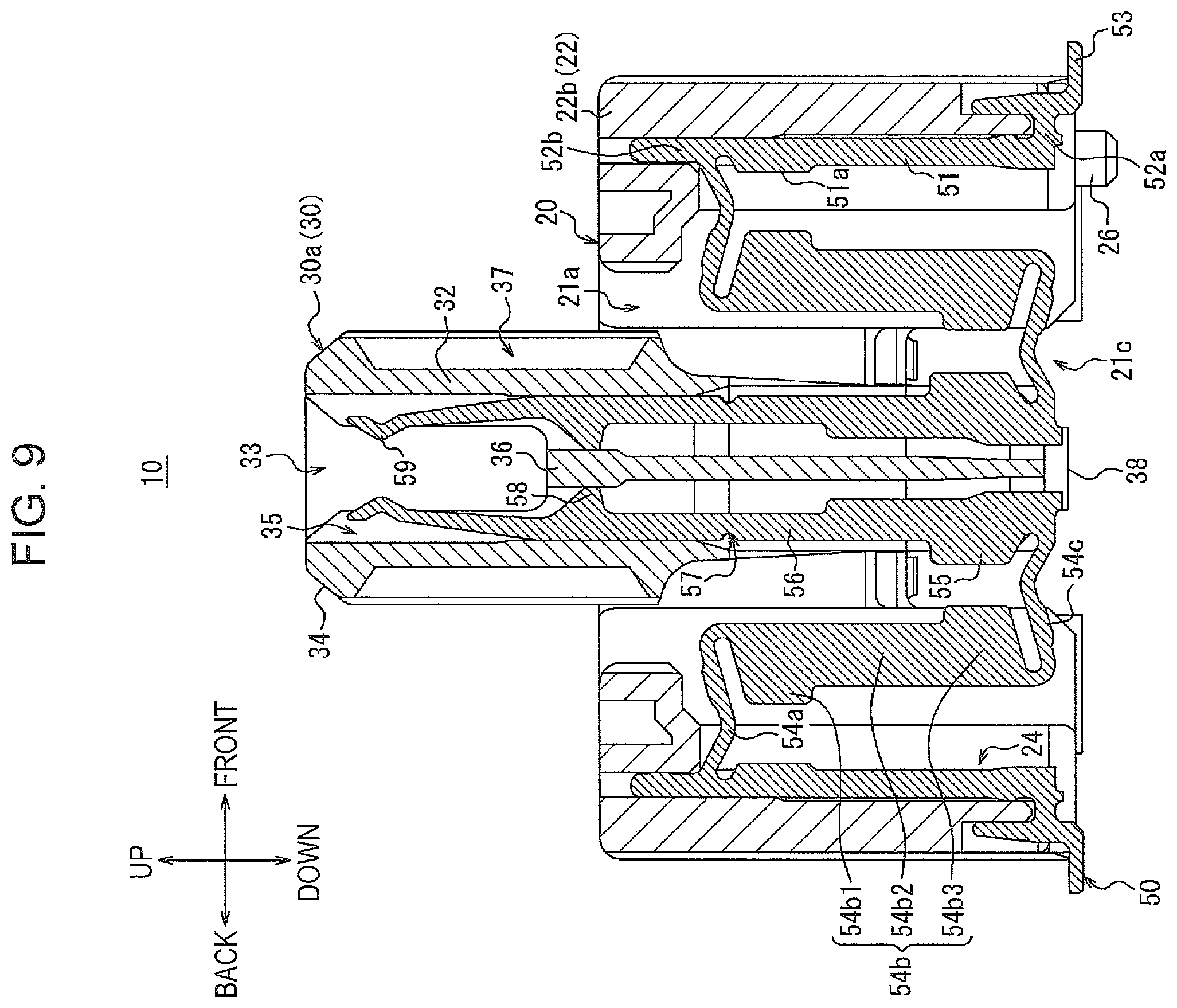 Patent US12347955 Figure 9 – Connector and electronic apparatus