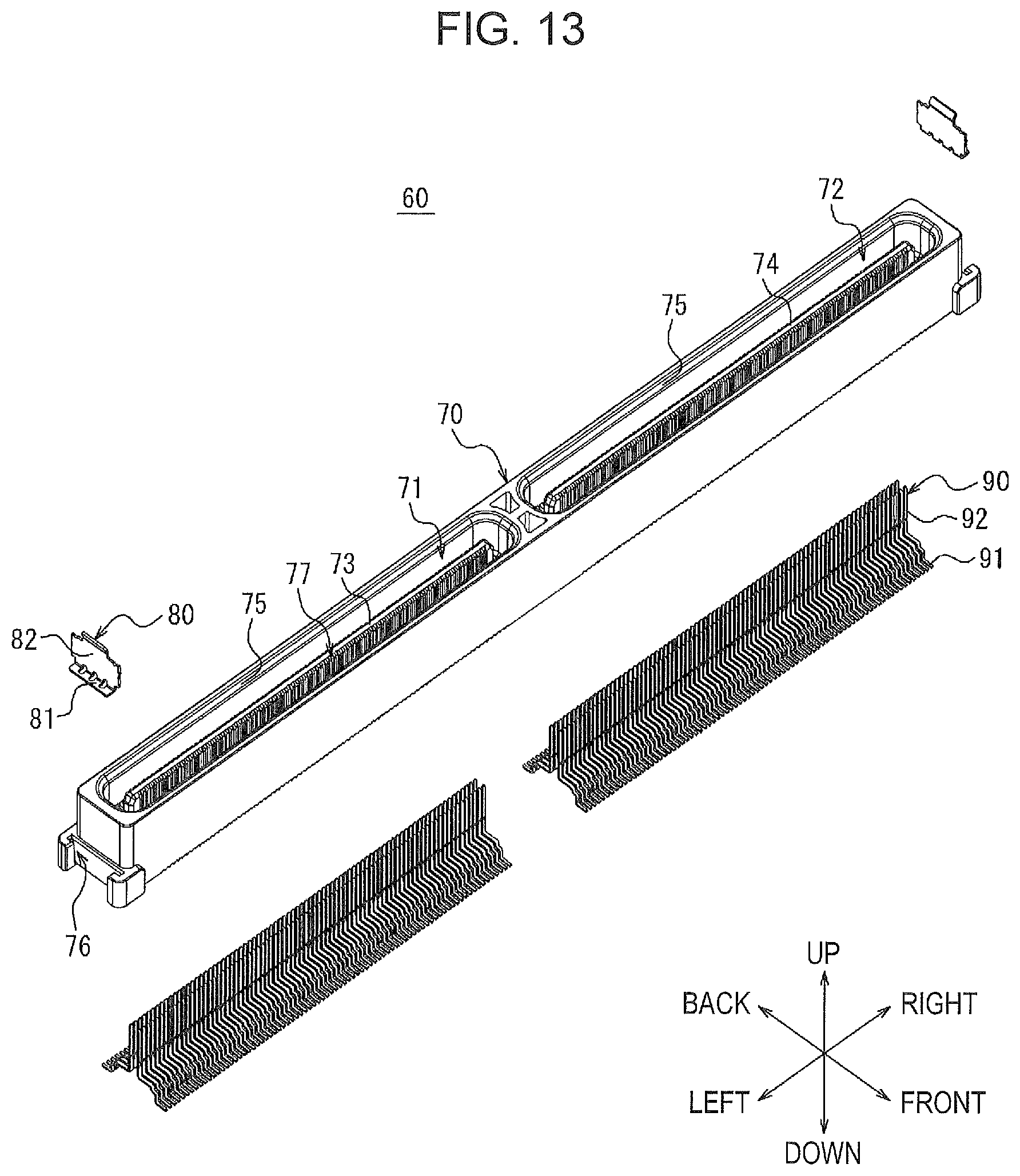 Patent US12347955 Figure 13 – Connector and electronic apparatus