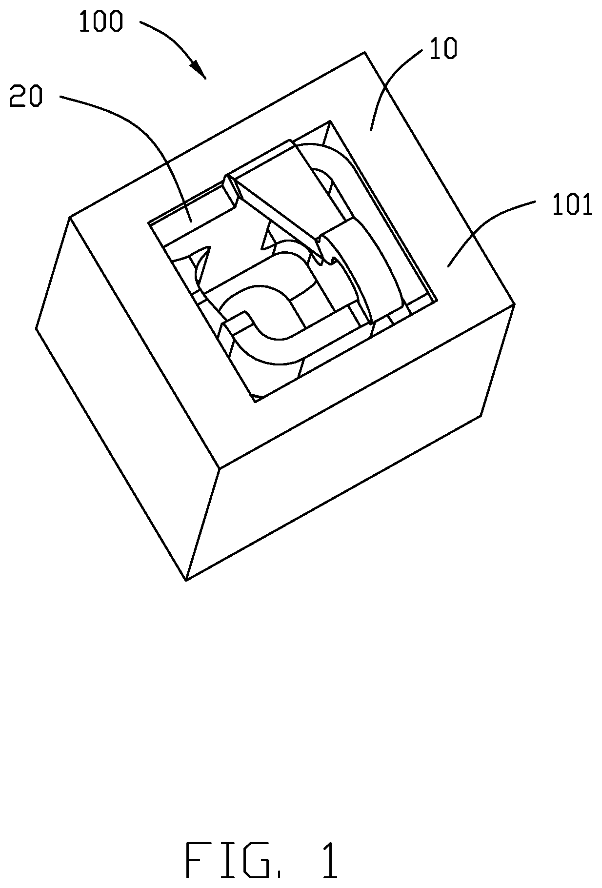 Patent US12347957 Figure 1 – Electrical connector with improved contacts