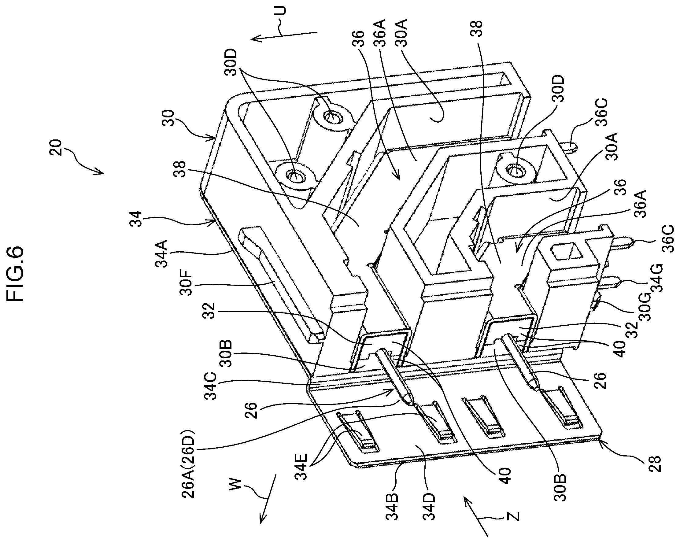 Patent US12347958 Figure 6 – Electrical connector with inner and out terminals with a compact configuration and connector set using the same